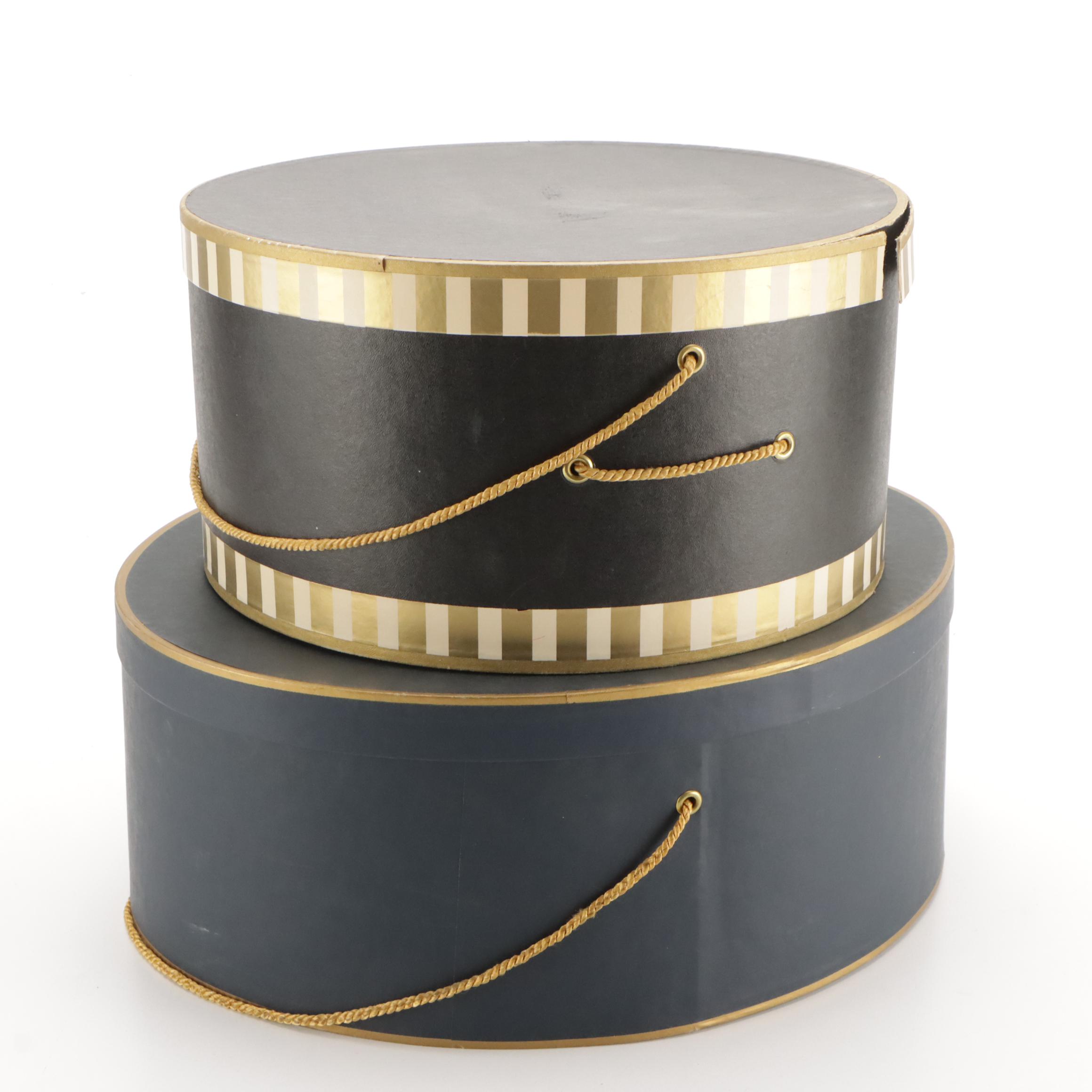 Nina Ricci Breton Hat and Philippe Model Oversized Ascot Caps in Fur Felt, Boxes