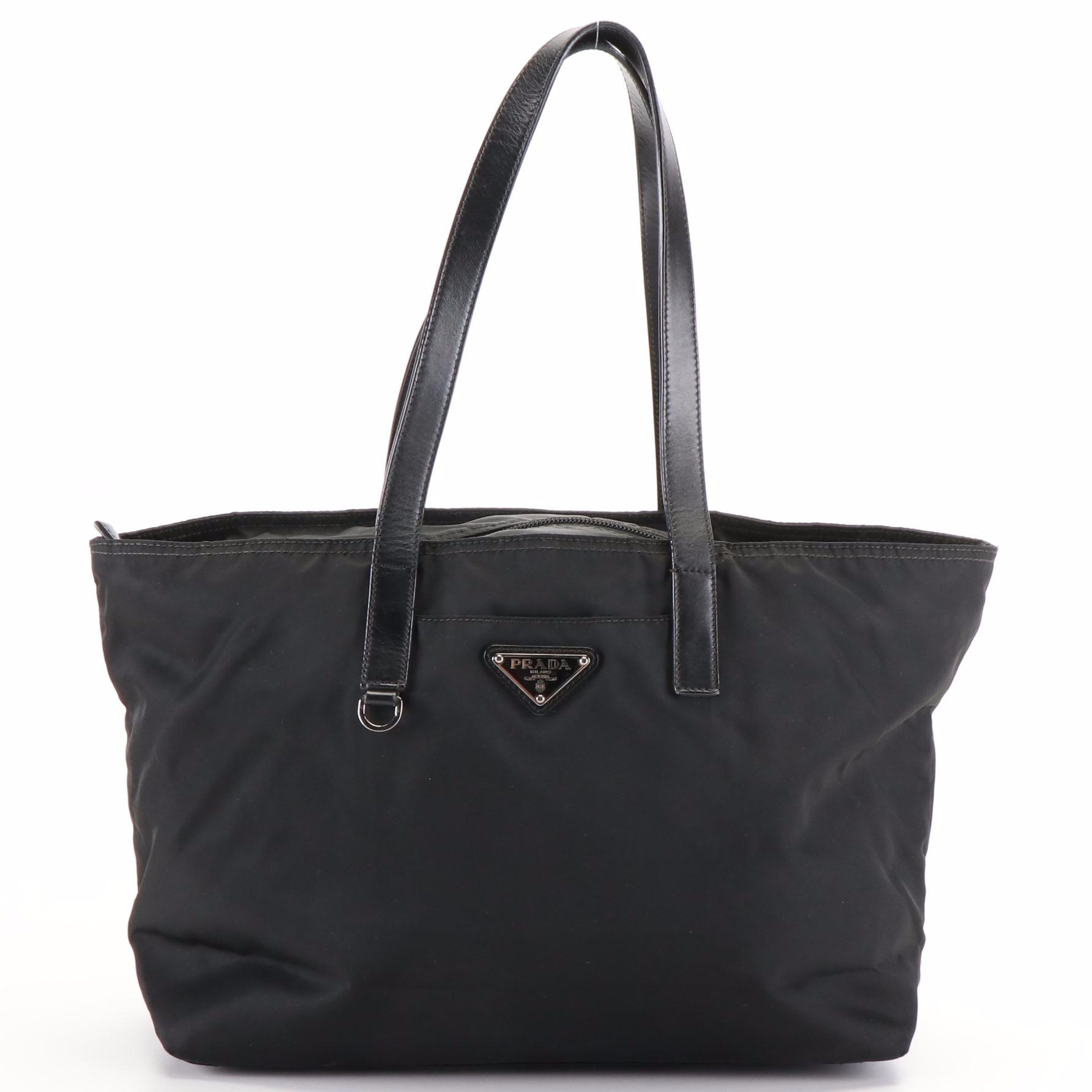 Prada Black Nylon Tessuto Tote Bag