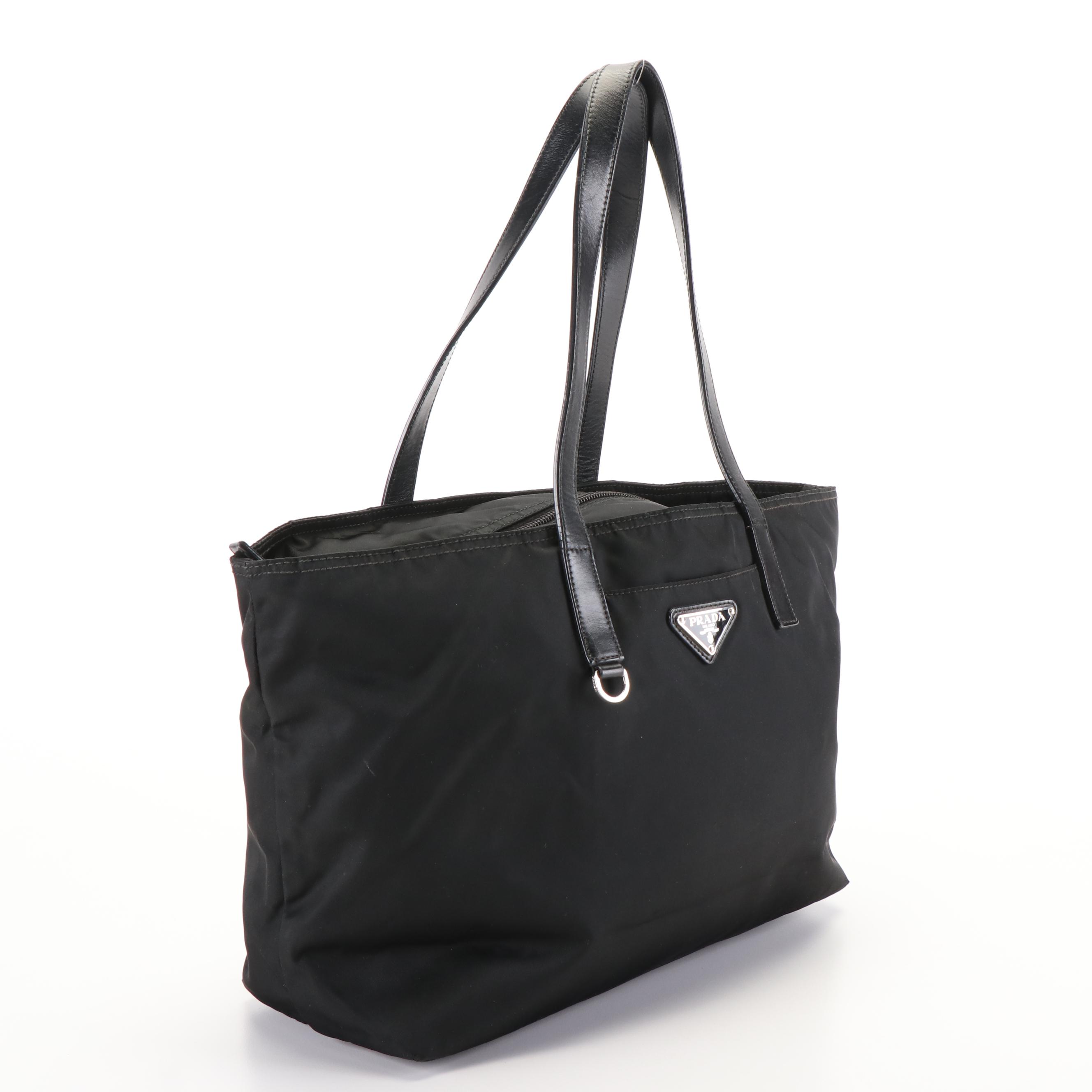 Prada Black Nylon Tessuto Tote Bag