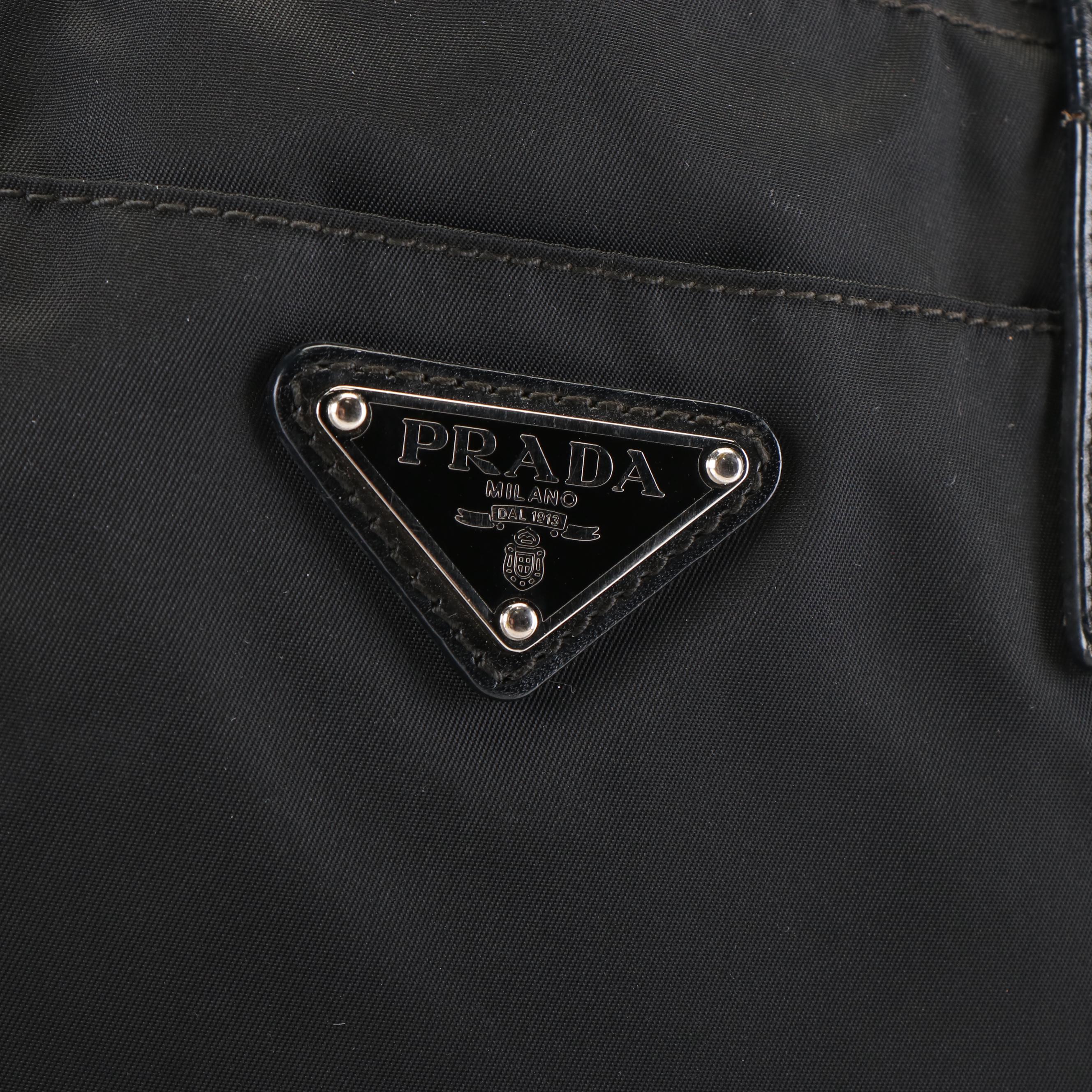 Prada Black Nylon Tessuto Tote Bag