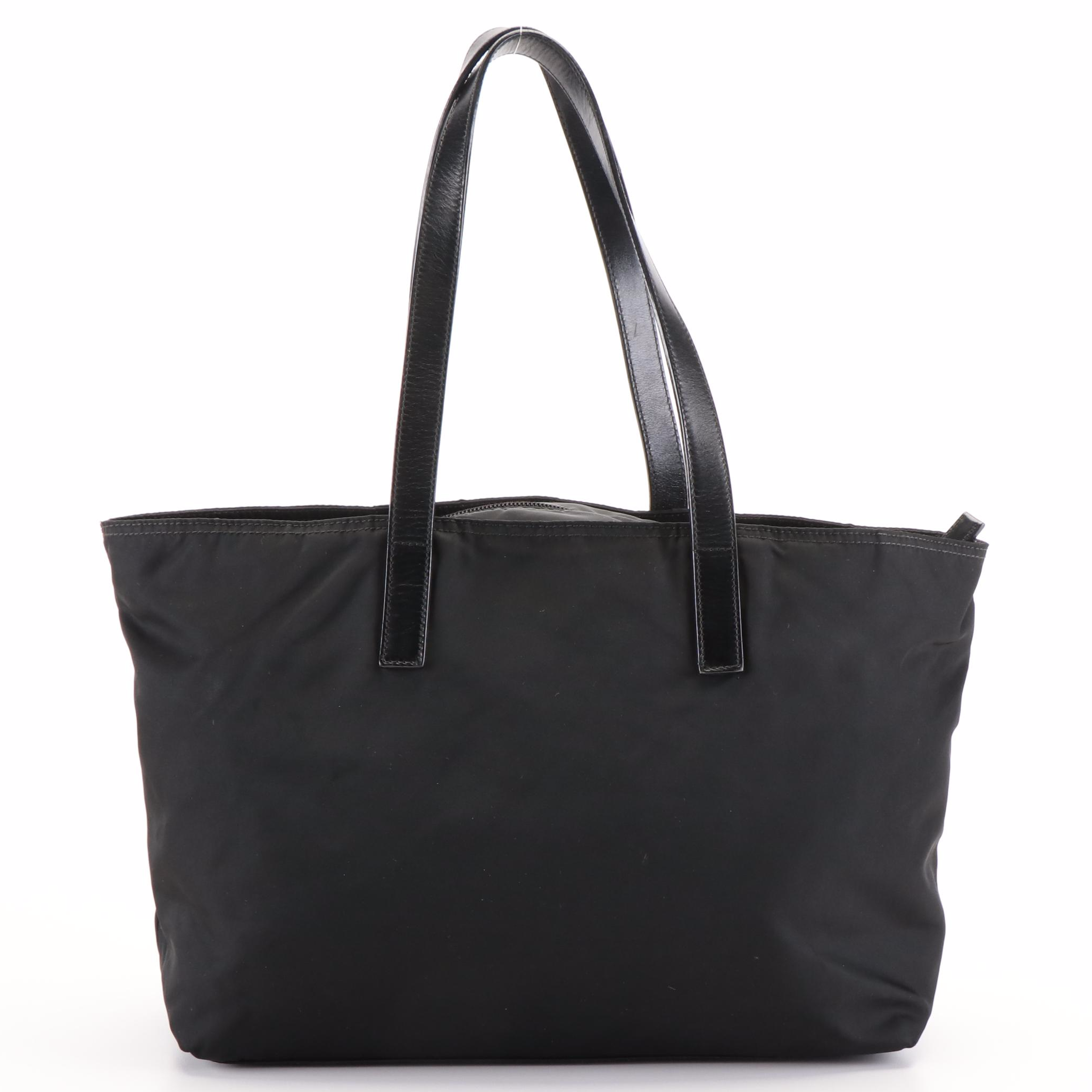 Prada Black Nylon Tessuto Tote Bag