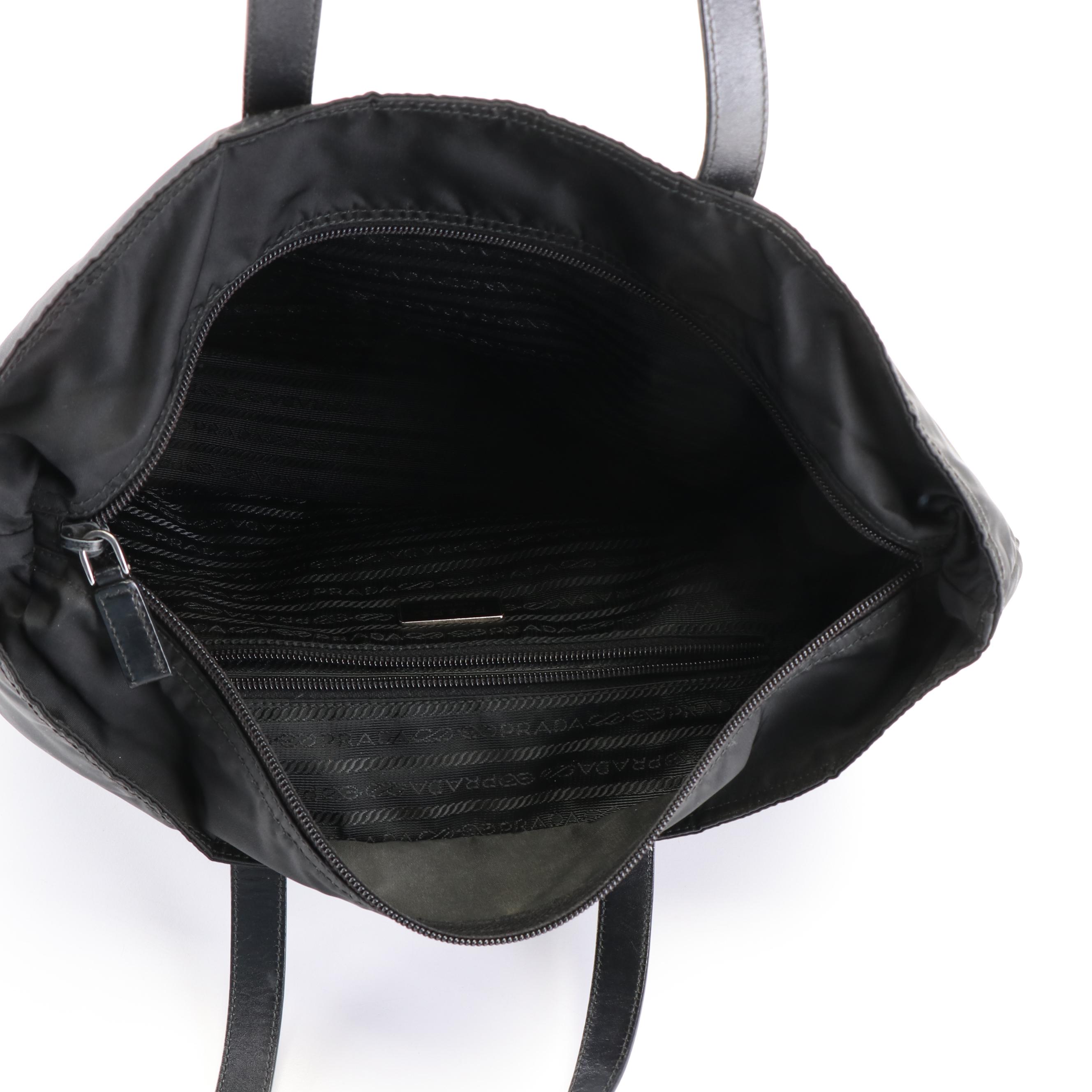 Prada Black Nylon Tessuto Tote Bag