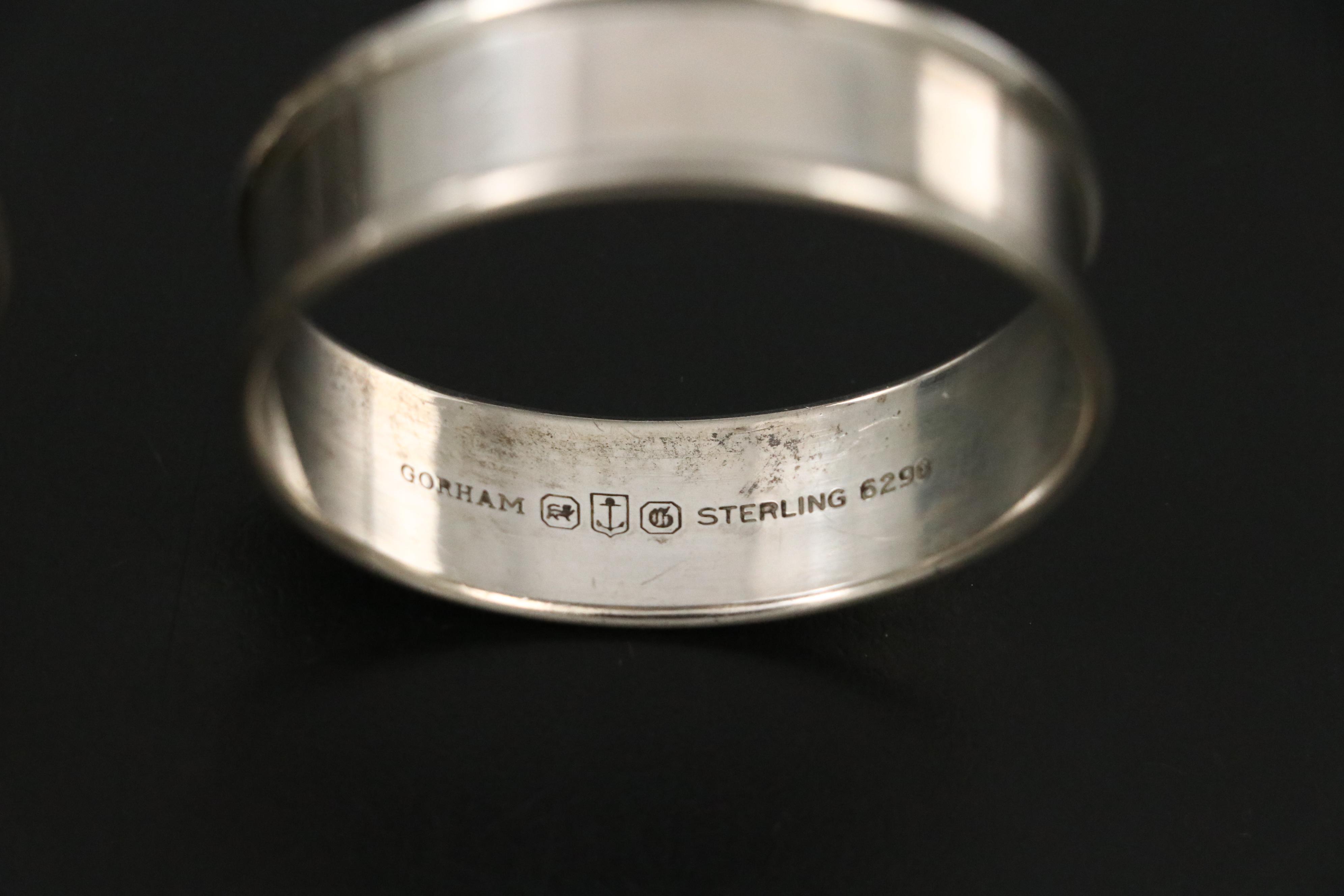 English Patterson & Sons Ltd. Sterling Napkin Ring with More Metal Napkin Rings