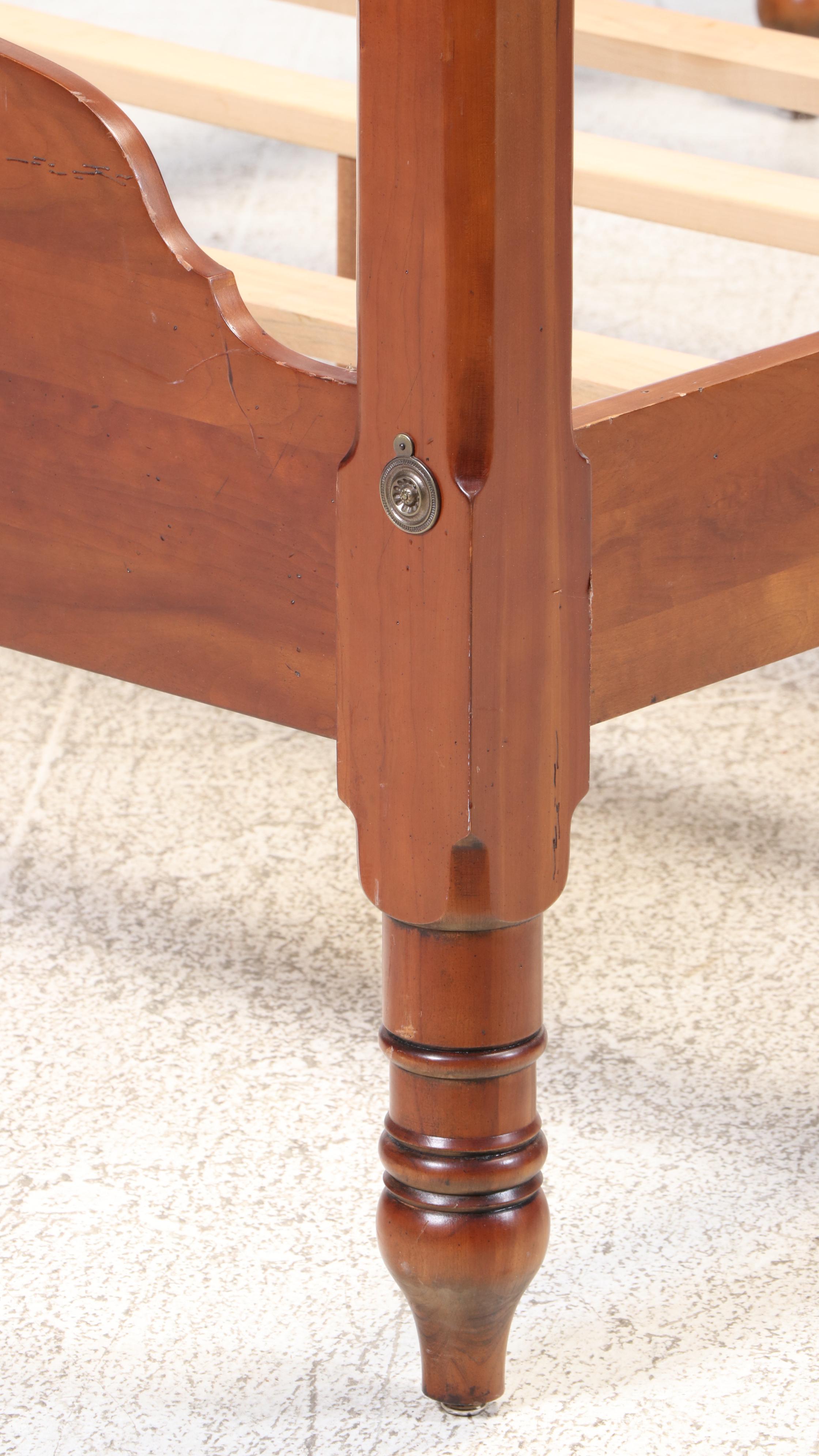 Harden Federal Style Cherry Pineapple Finial Four Poster Bed Frame