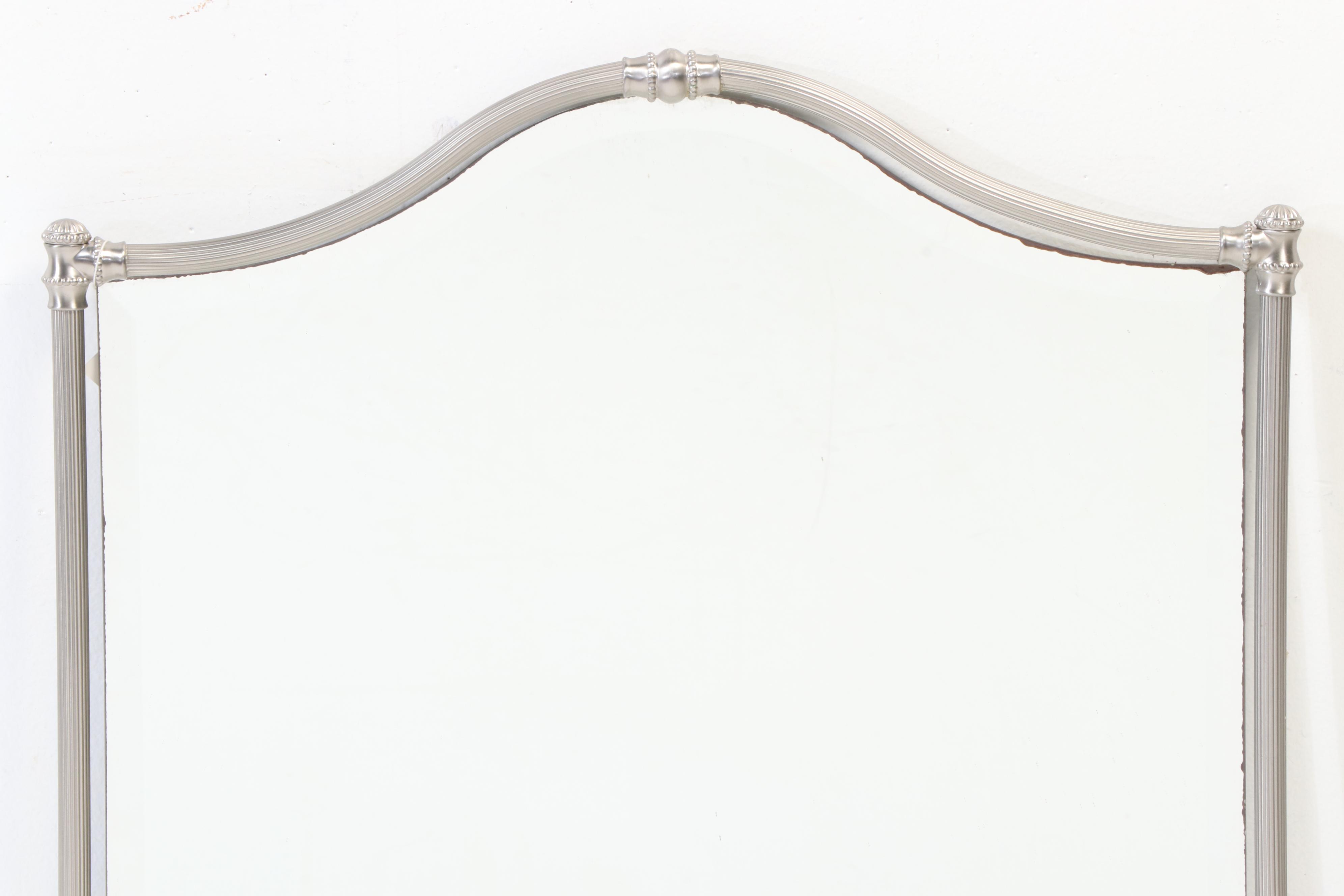 Murray Feiss Silver Tone Metal Wall Dresser Mirror