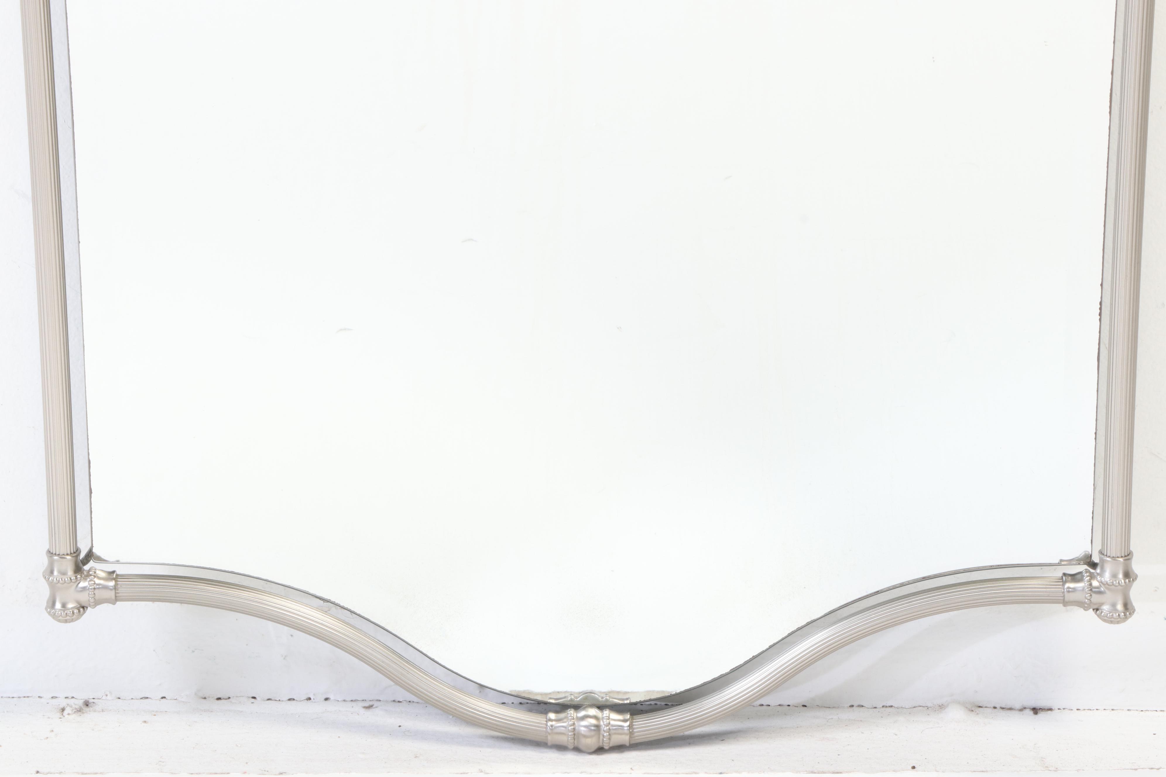 Murray Feiss Silver Tone Metal Wall Dresser Mirror