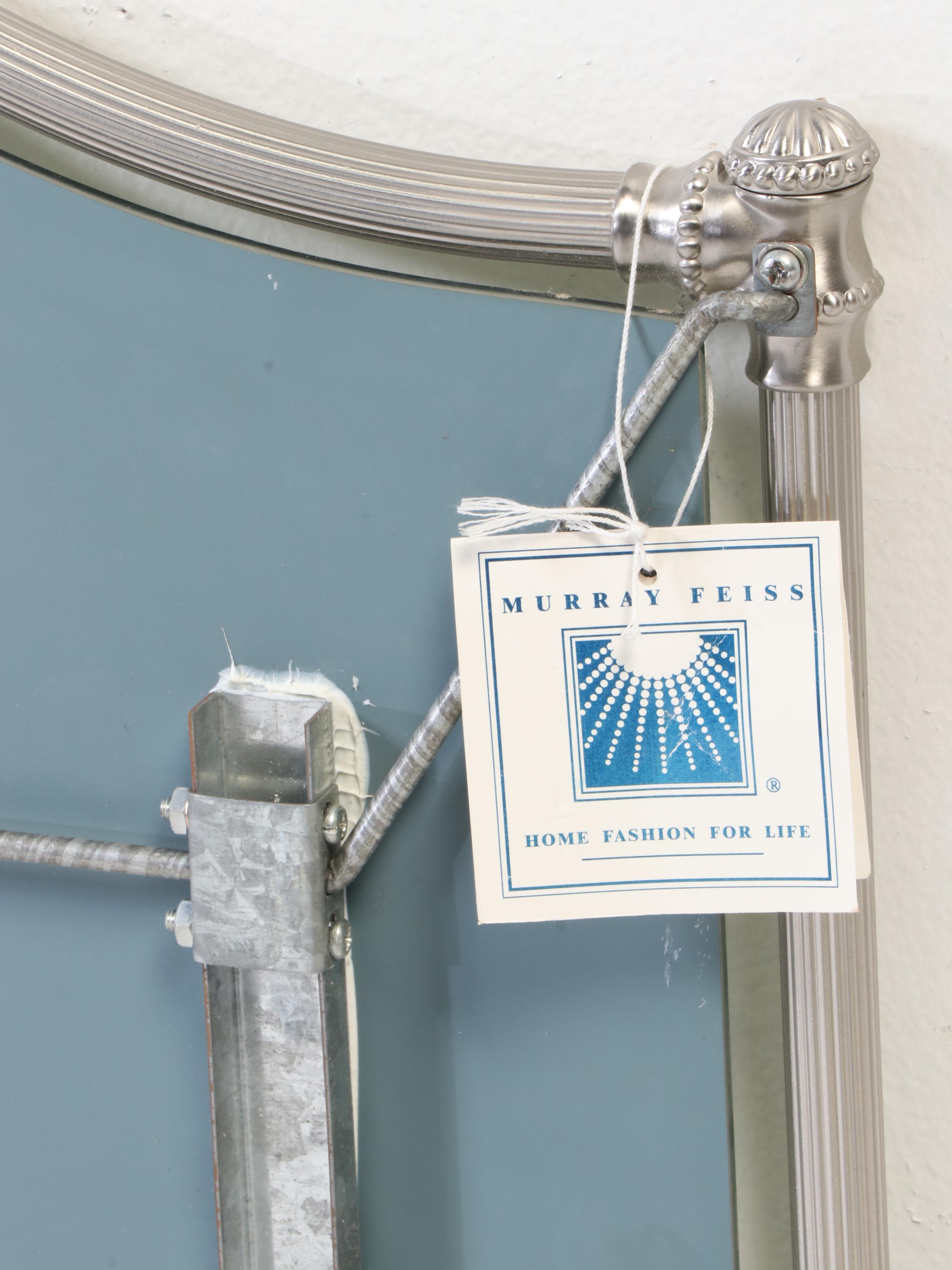 Murray Feiss Silver Tone Metal Wall Dresser Mirror