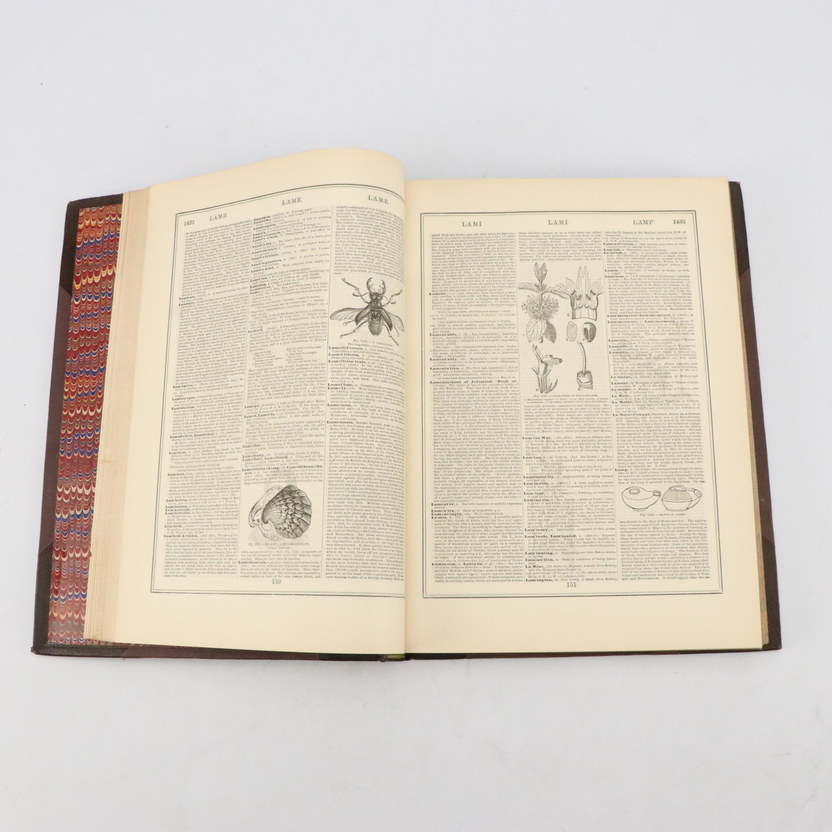 "Zell's Encyclopedia and Atlas" Near-Complete Set by Leo de Colange, 1886