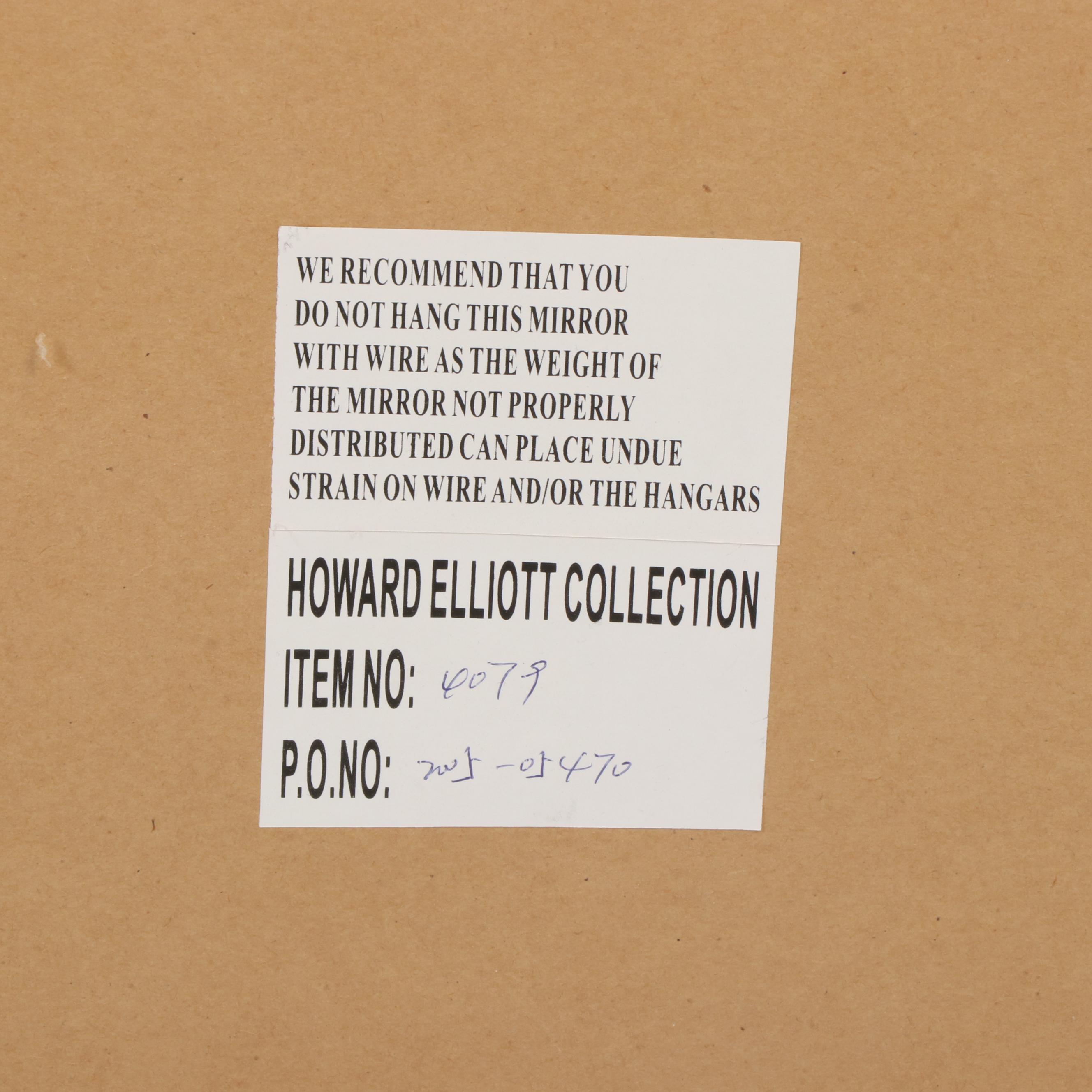 Howard Elliott Collection "Eliza" Bronze Finish Wall Mirror, Contemporary