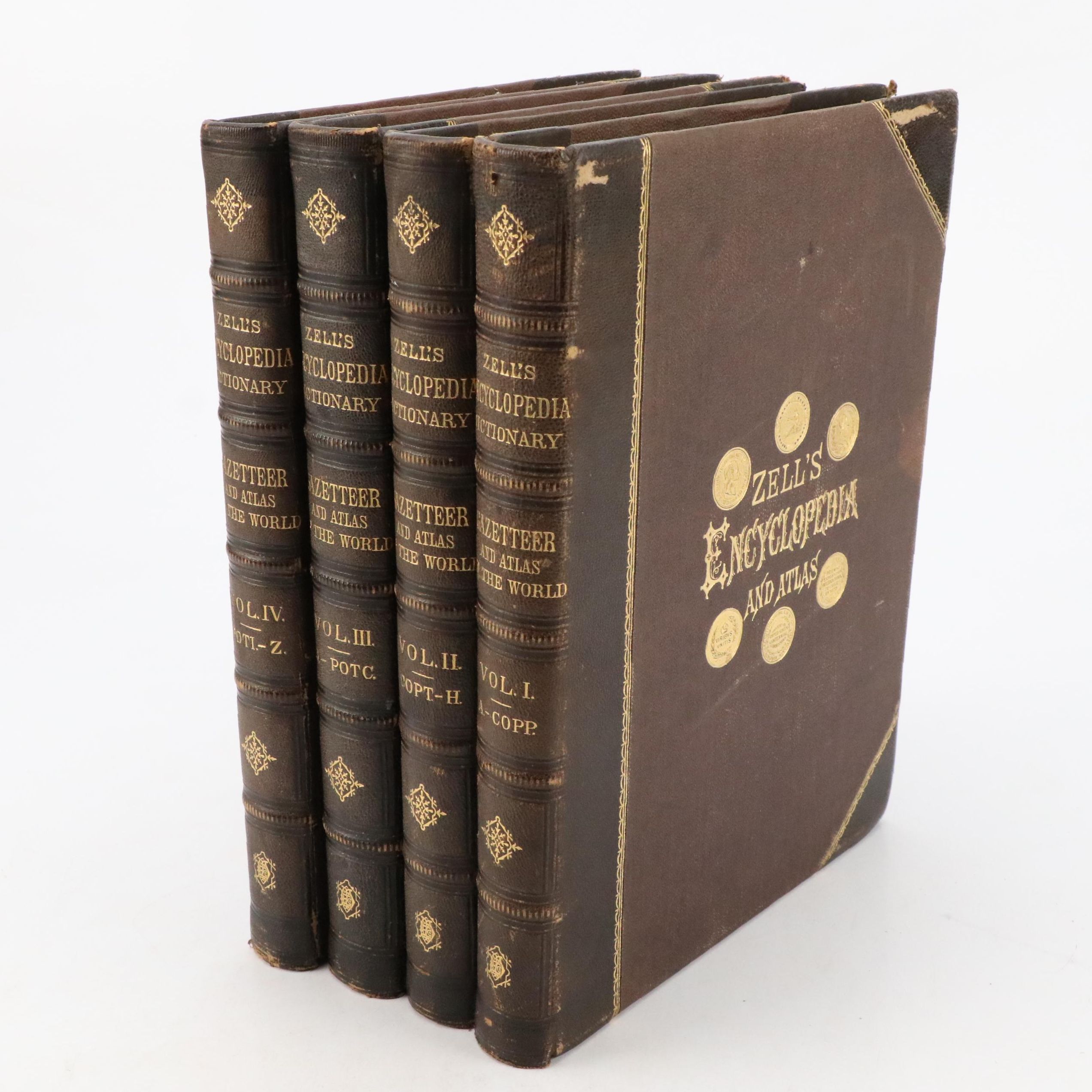 "Zell's Encyclopedia and Atlas" Near-Complete Set by Leo de Colange, 1886