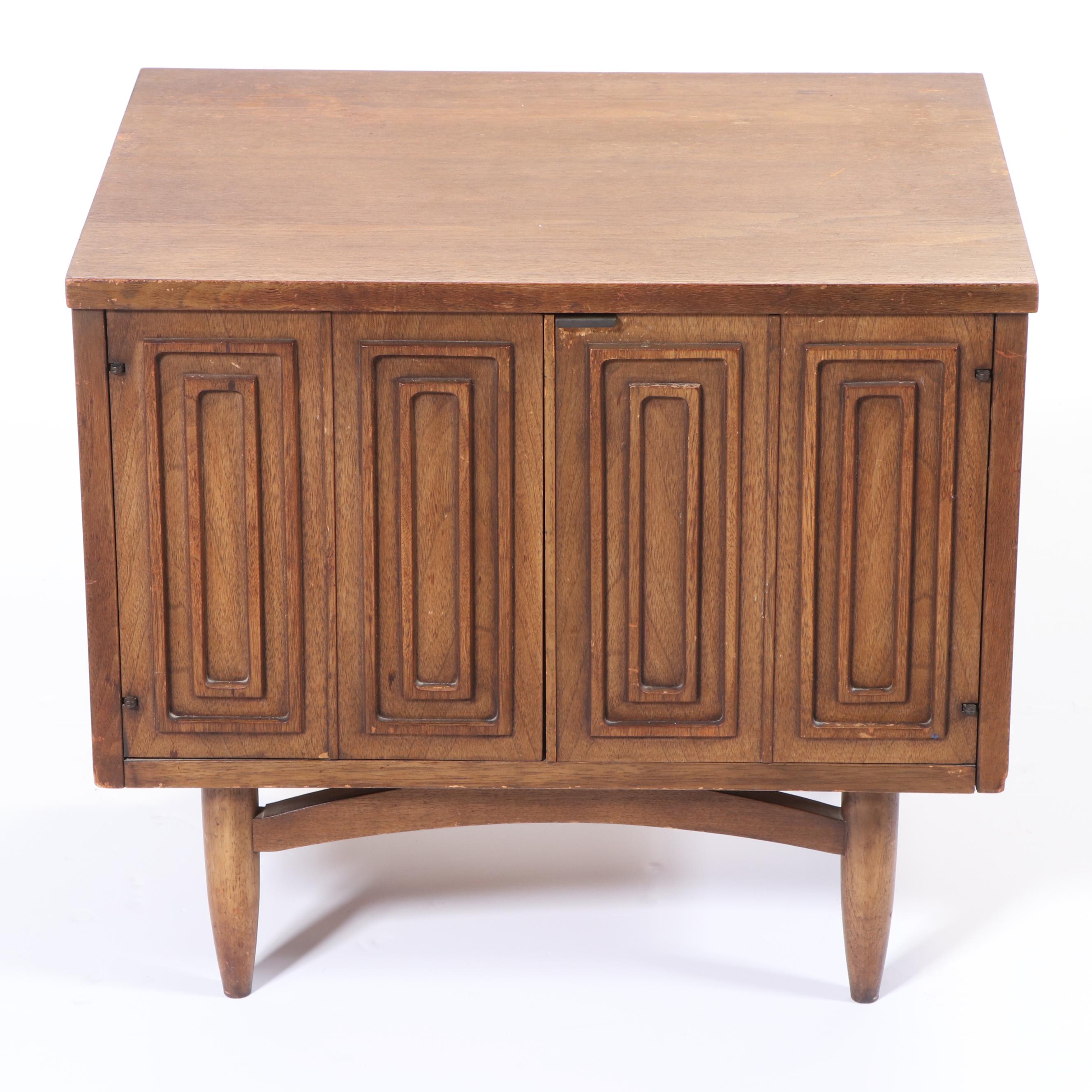 Pair of Mid Century Modern Walnut Side Cabinets