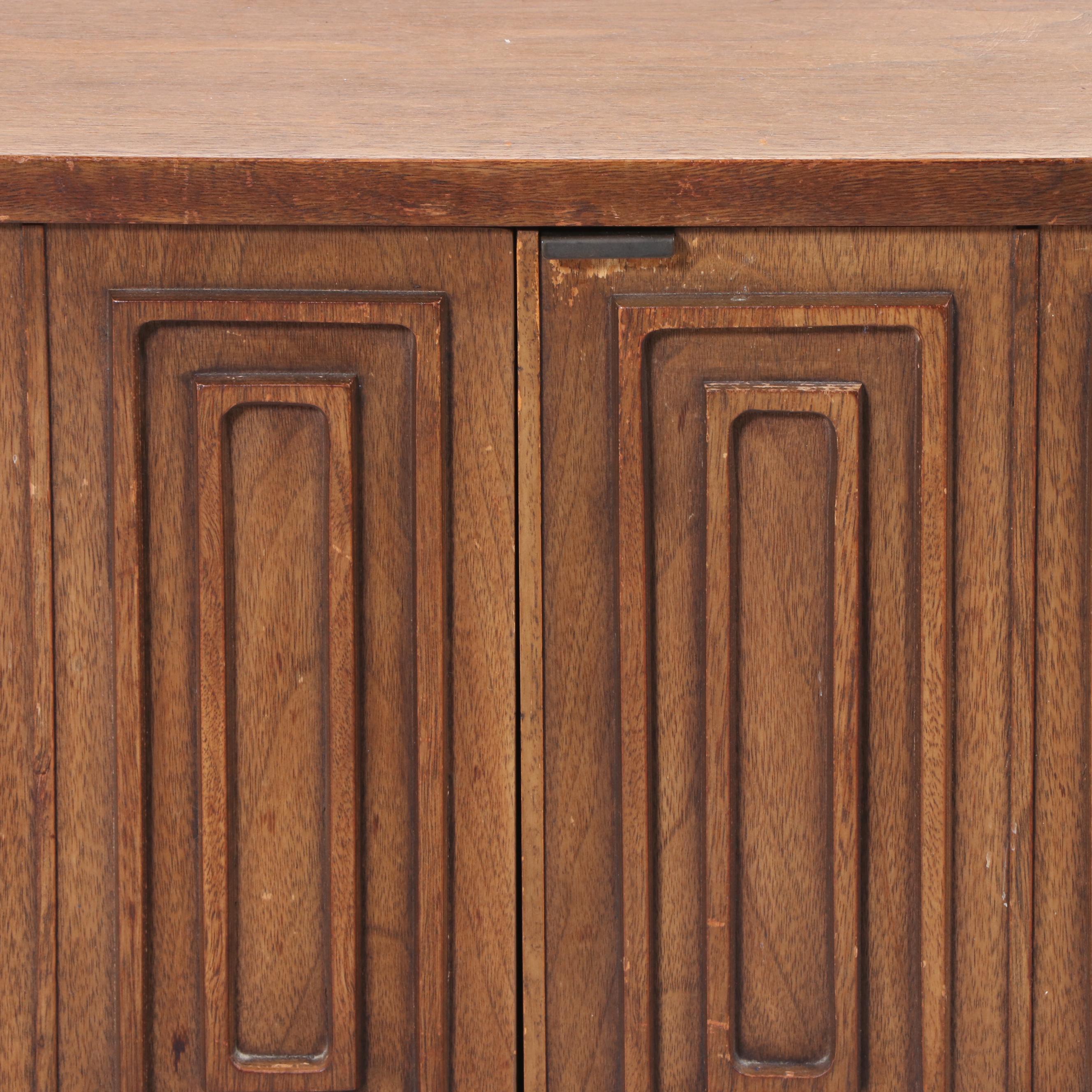 Pair of Mid Century Modern Walnut Side Cabinets