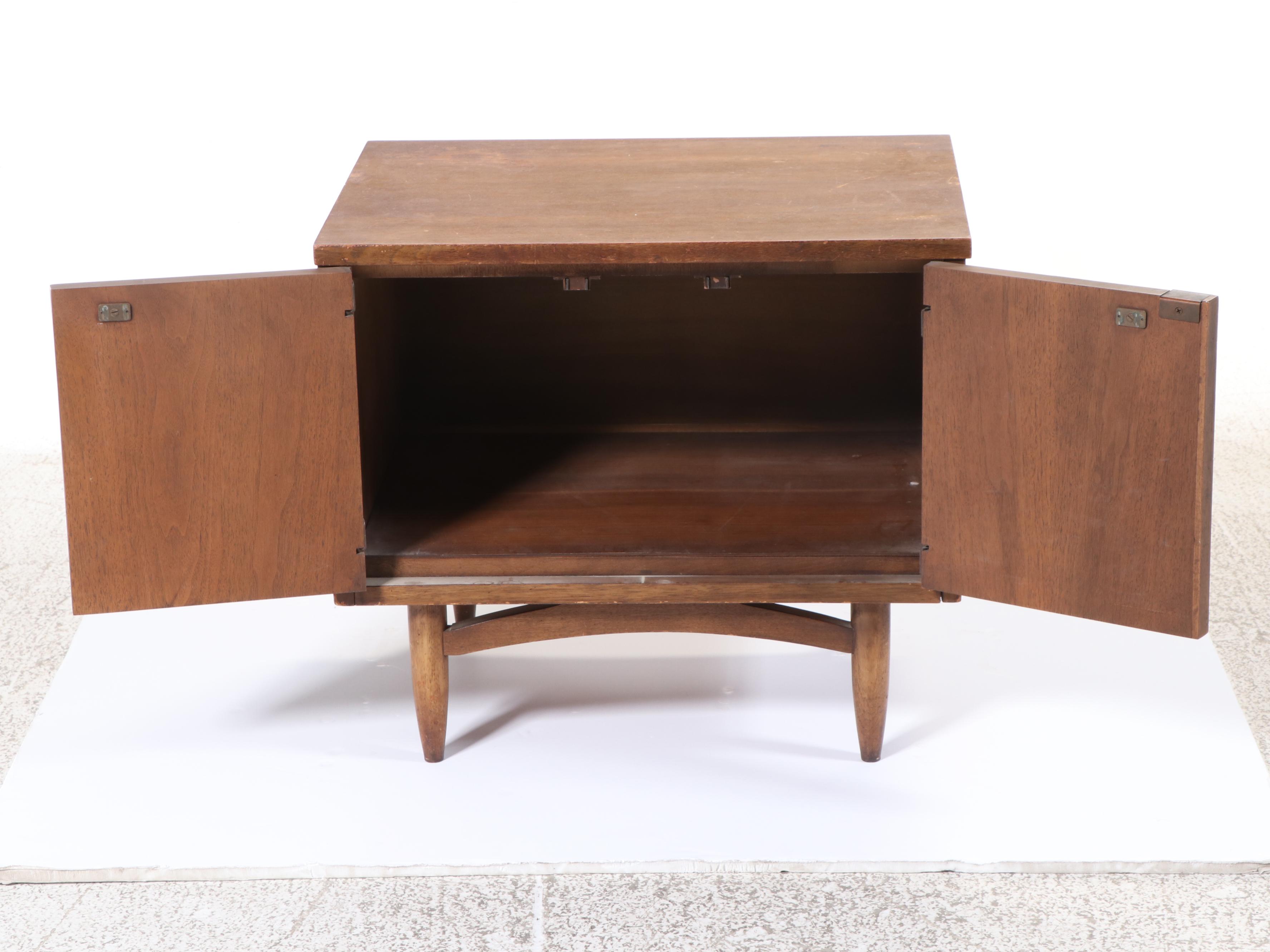 Pair of Mid Century Modern Walnut Side Cabinets