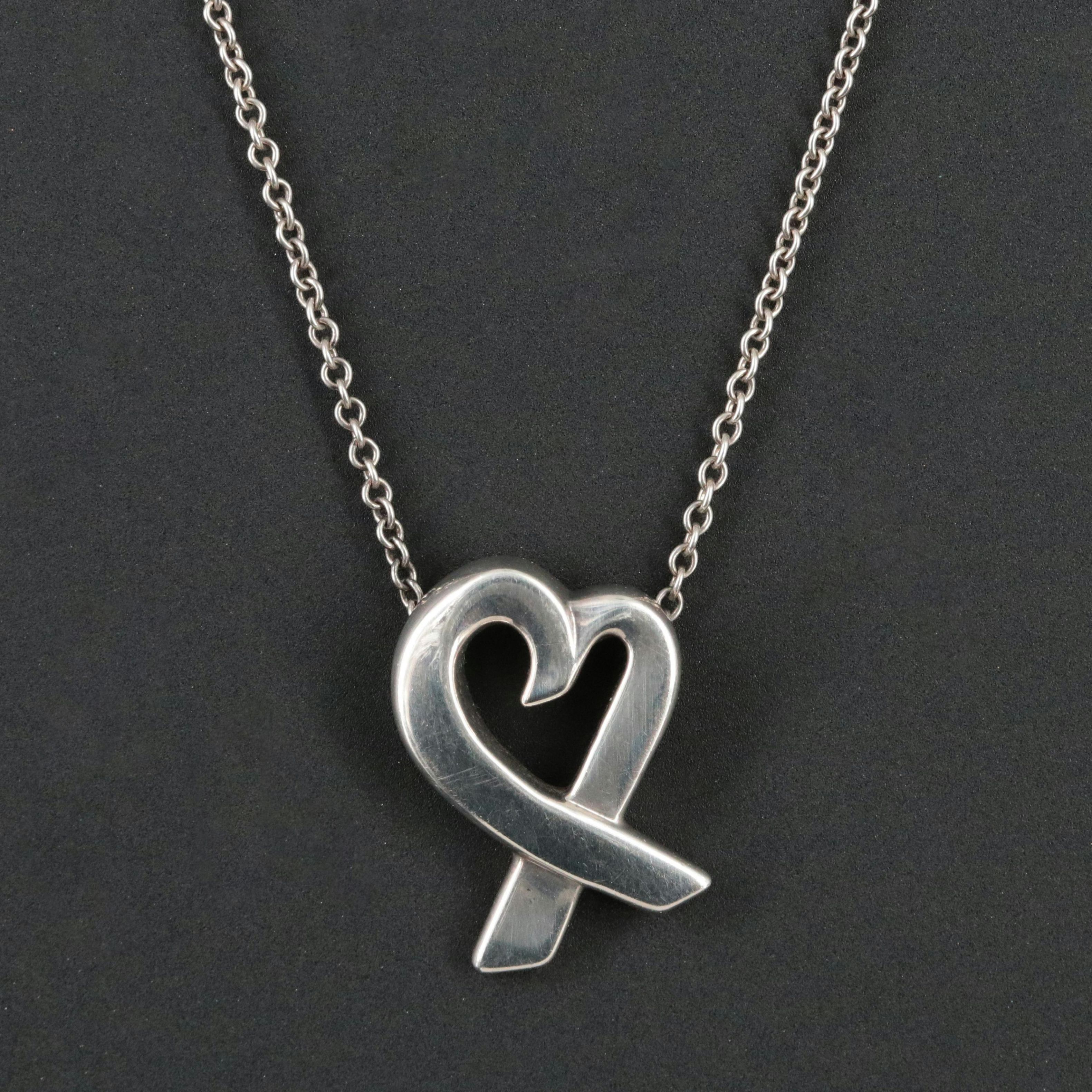 Paloma Picasso for Tiffany & Co. Loving Heart Sterling Necklace