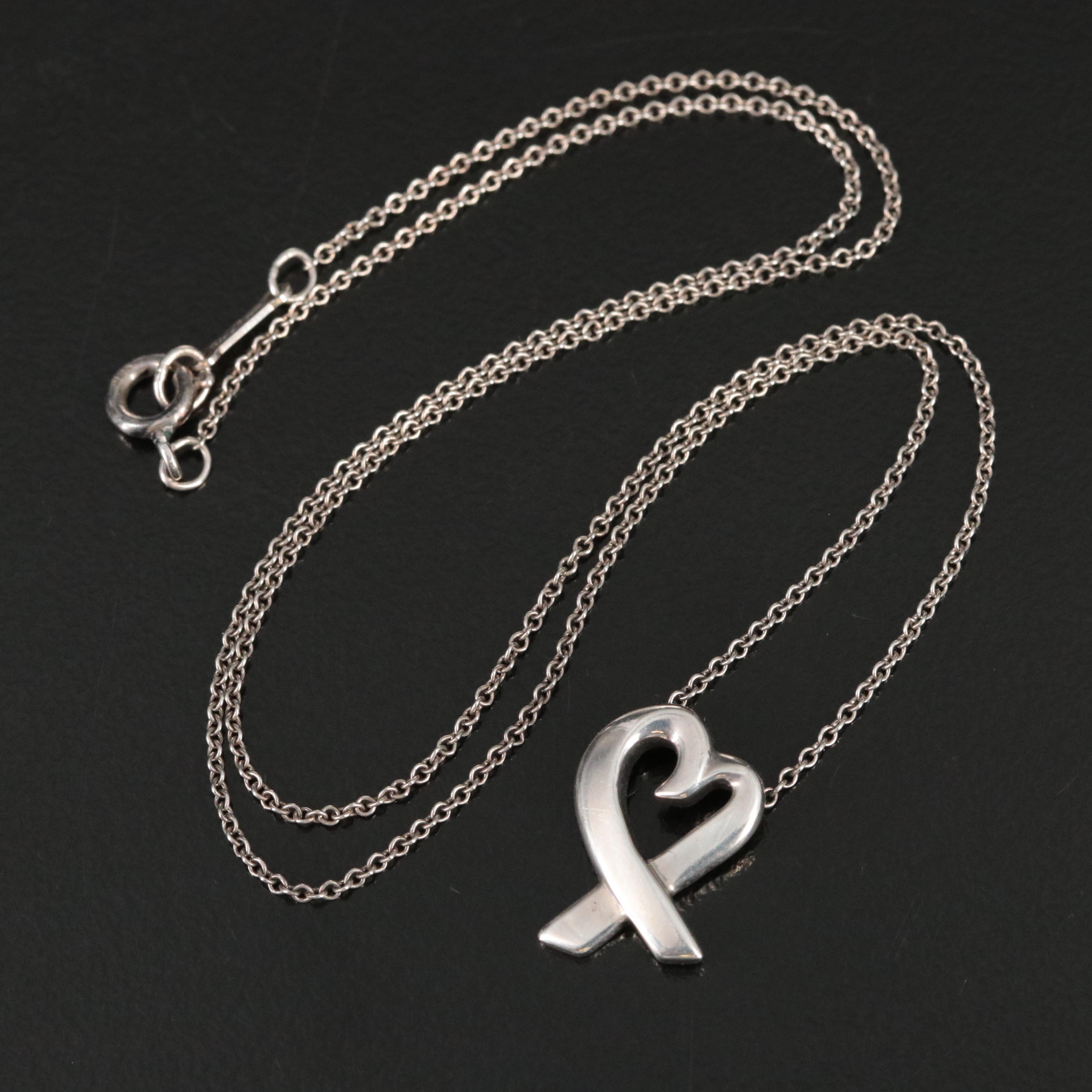 Paloma Picasso for Tiffany & Co. Loving Heart Sterling Necklace