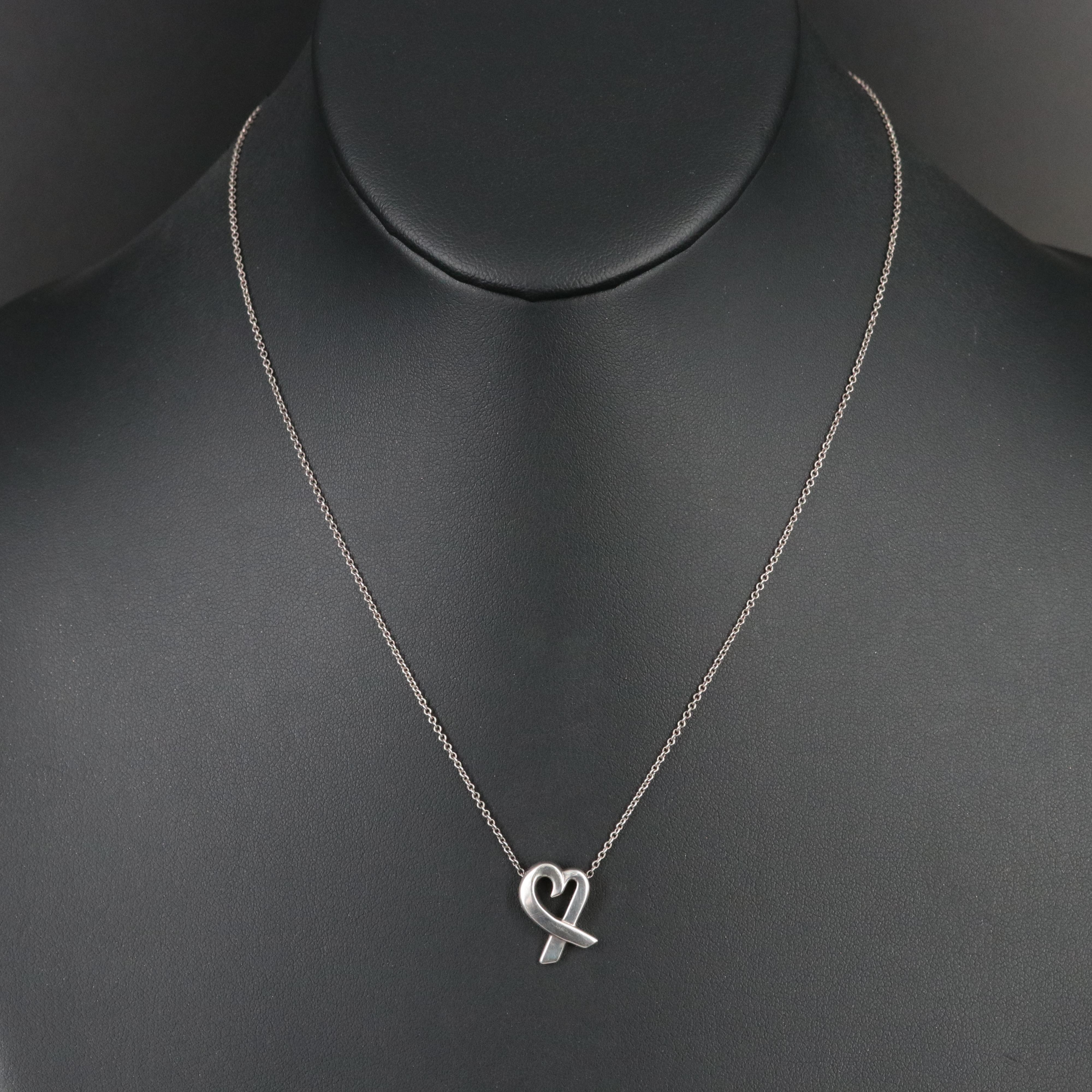 Paloma Picasso for Tiffany & Co. Loving Heart Sterling Necklace