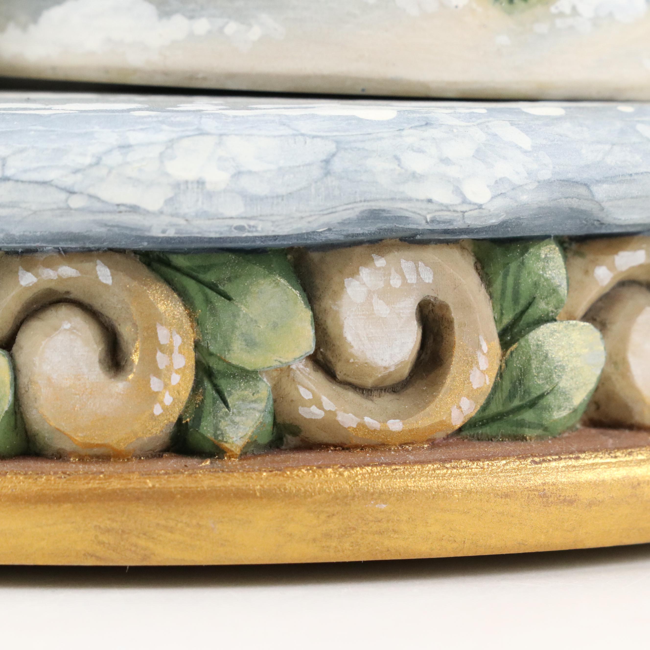 G. DeBrekht "Mickey and Minnie's Winter Wonderland" Rotating Music Box, 2004