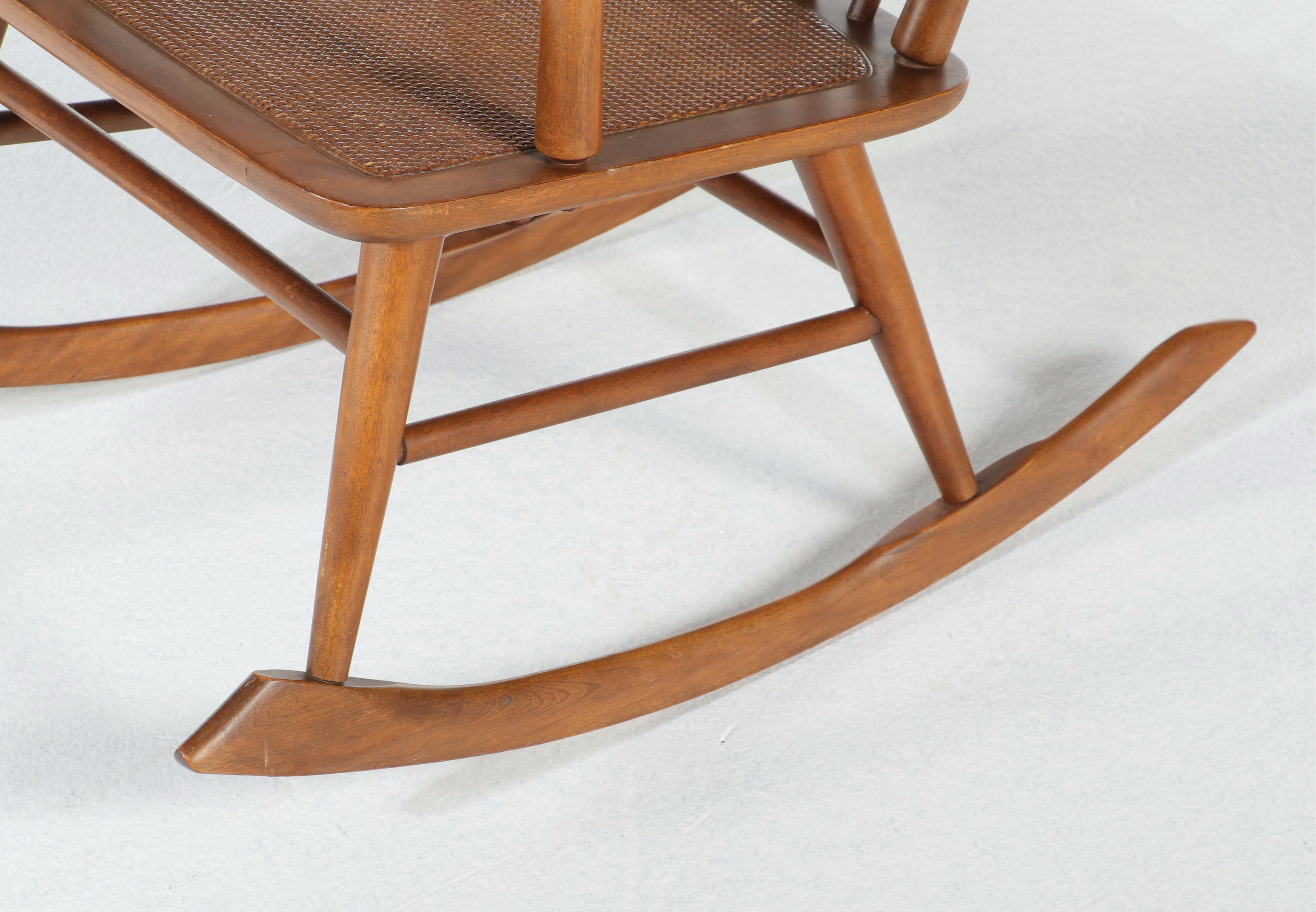 Mid Century Modern Walnut Rocking Chair, Manner of George Nakashima
