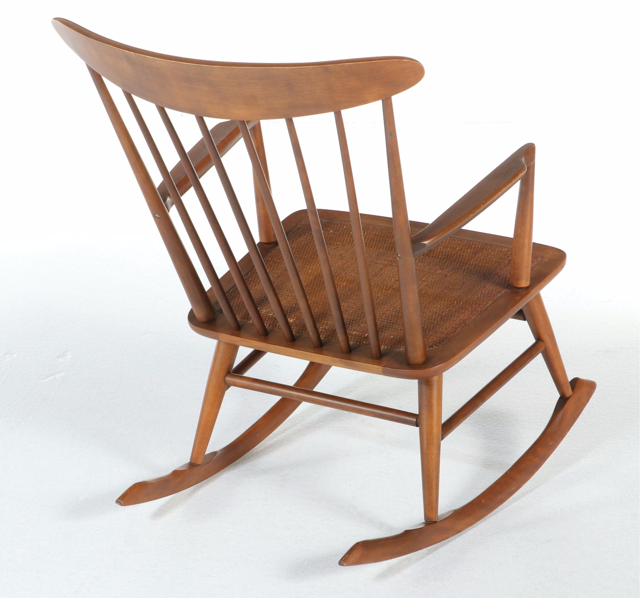 Mid Century Modern Walnut Rocking Chair, Manner of George Nakashima