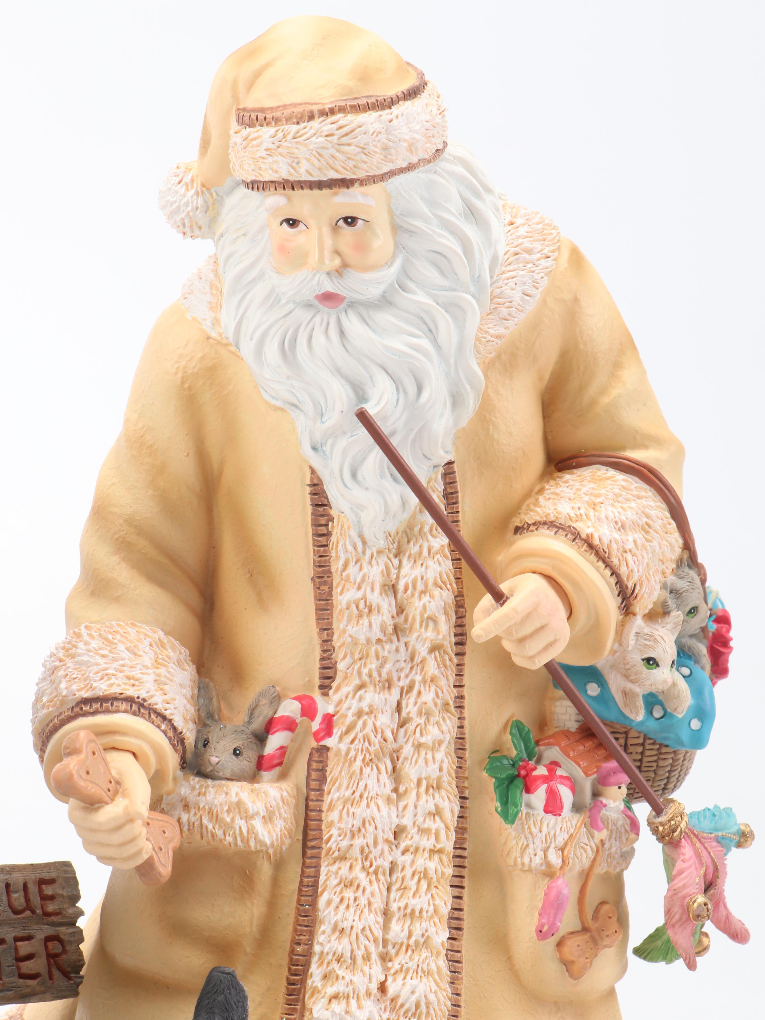 Pipka Santas Resin Limited Edition "Rescue Santa" and "Nativity Tree"