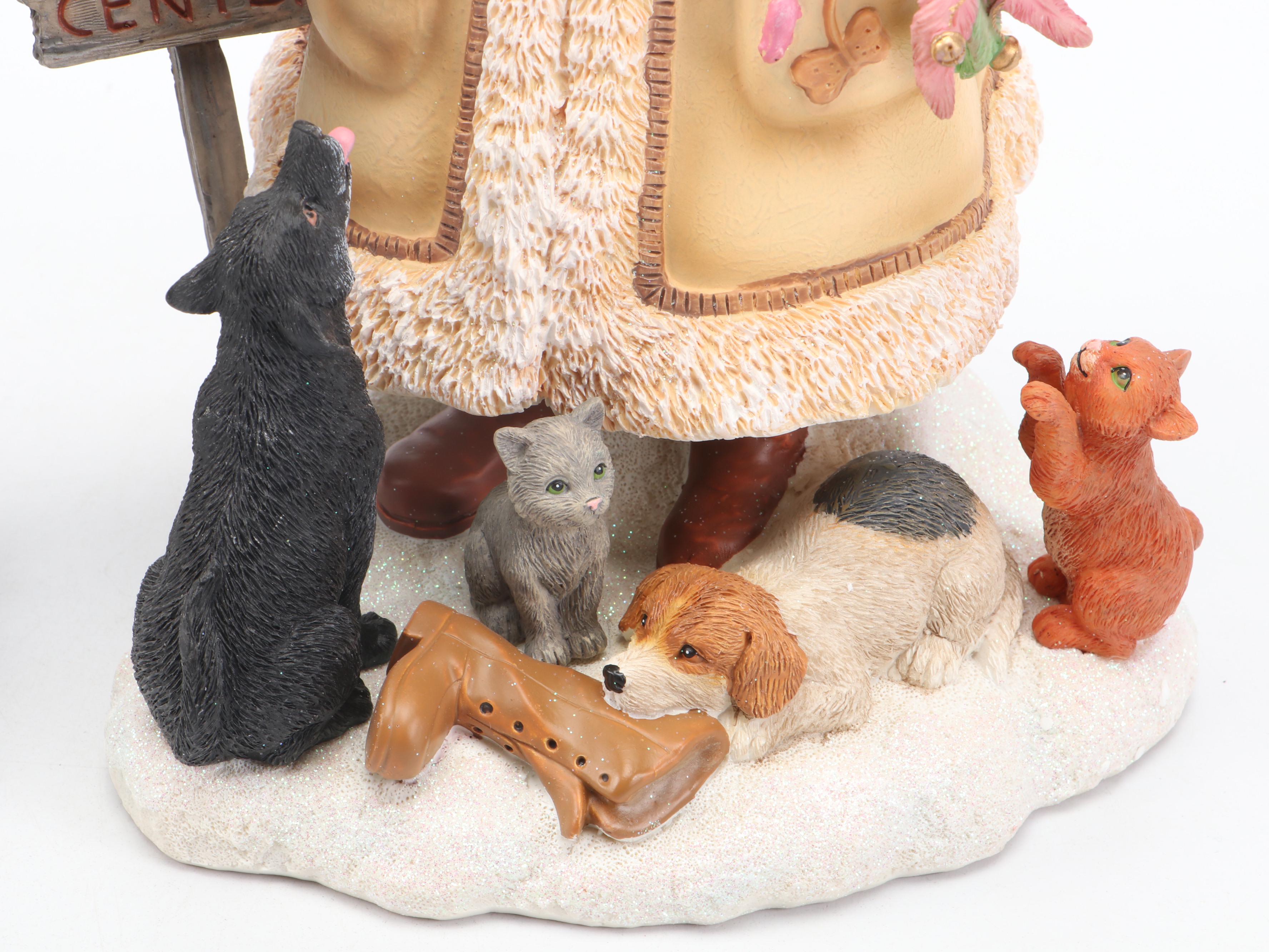 Pipka Santas Resin Limited Edition "Rescue Santa" and "Nativity Tree"