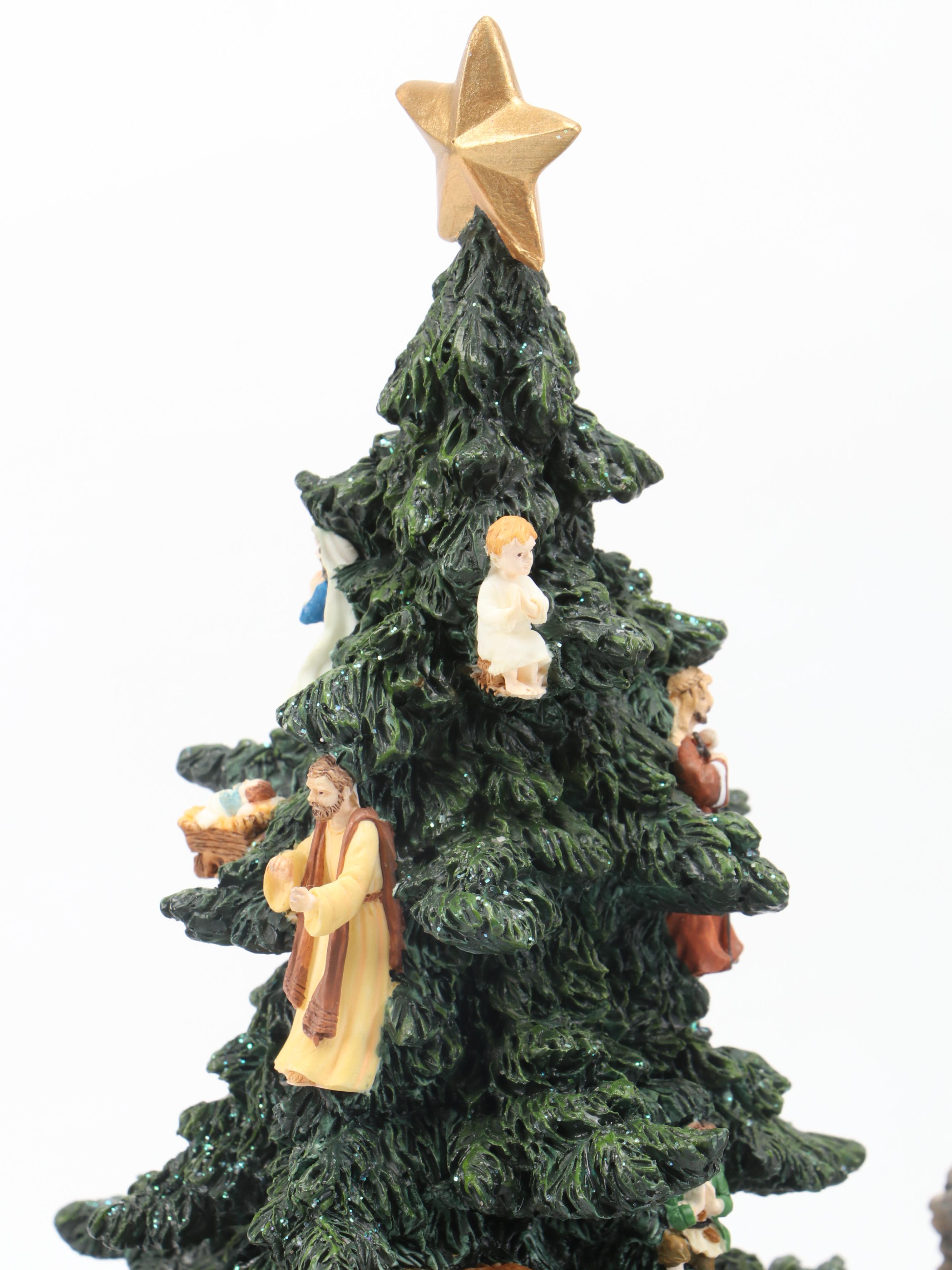 Pipka Santas Resin Limited Edition "Rescue Santa" and "Nativity Tree"