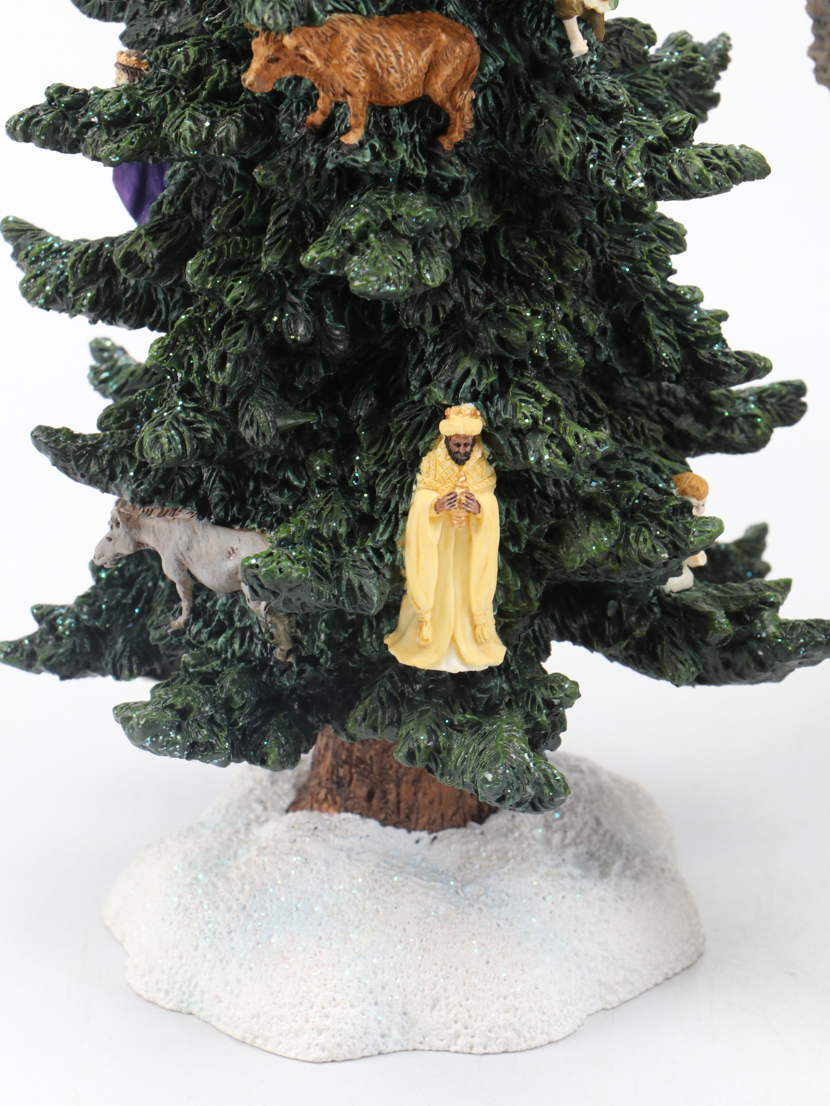 Pipka Santas Resin Limited Edition "Rescue Santa" and "Nativity Tree"