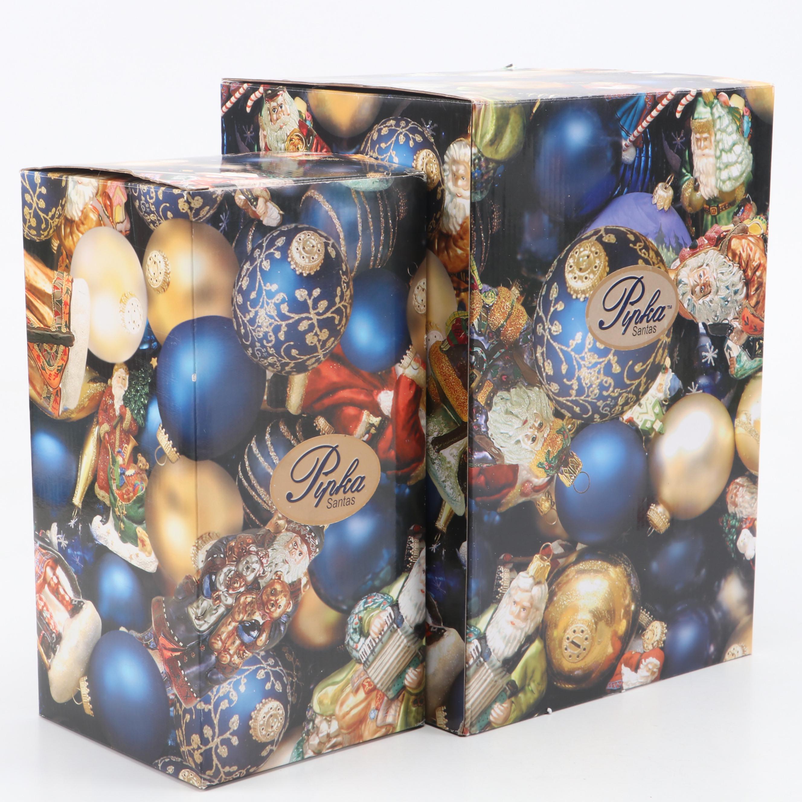 Pipka Santas Resin Limited Edition "Rescue Santa" and "Nativity Tree"