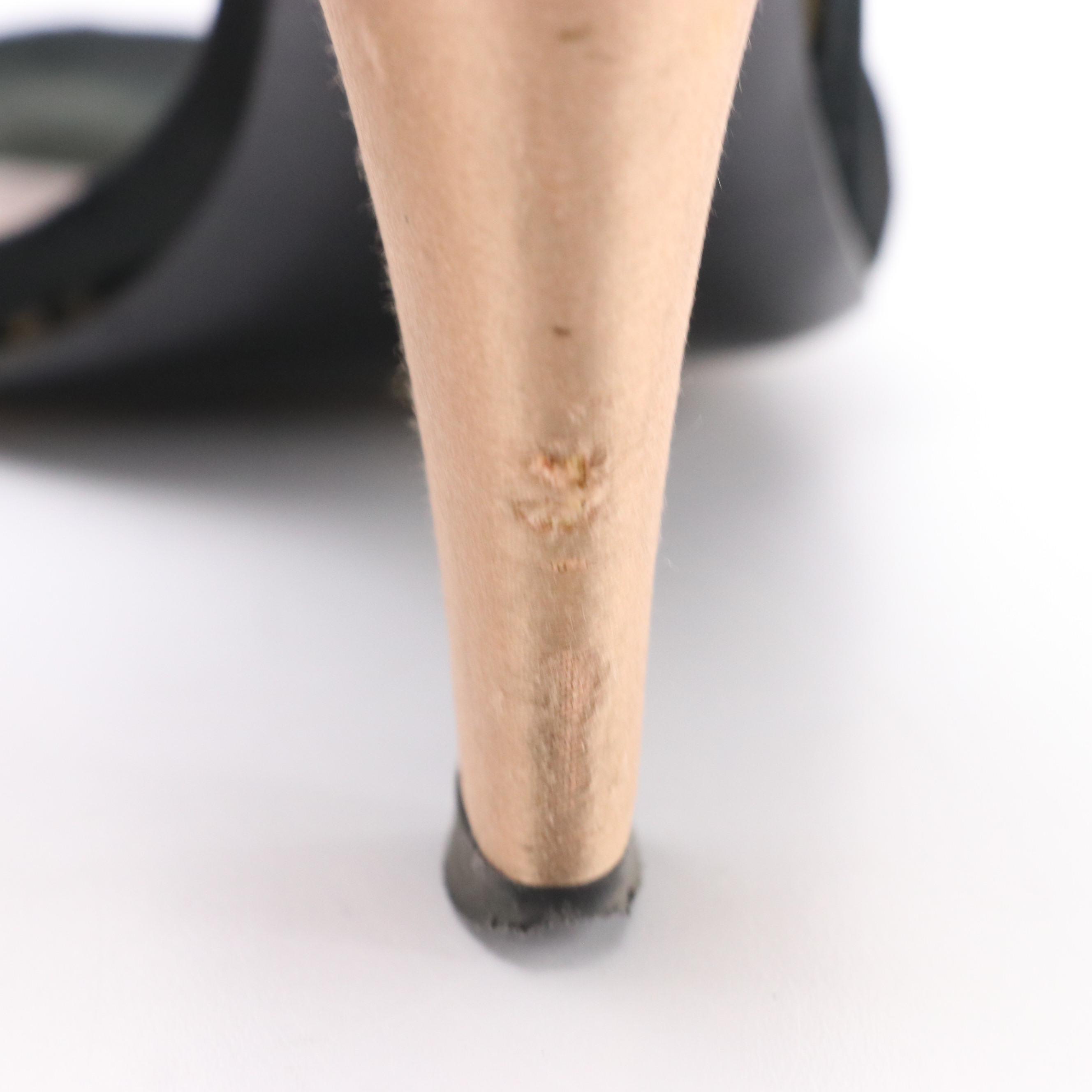 Prada Ankle Strap Dress Sandals in Color Block Satin