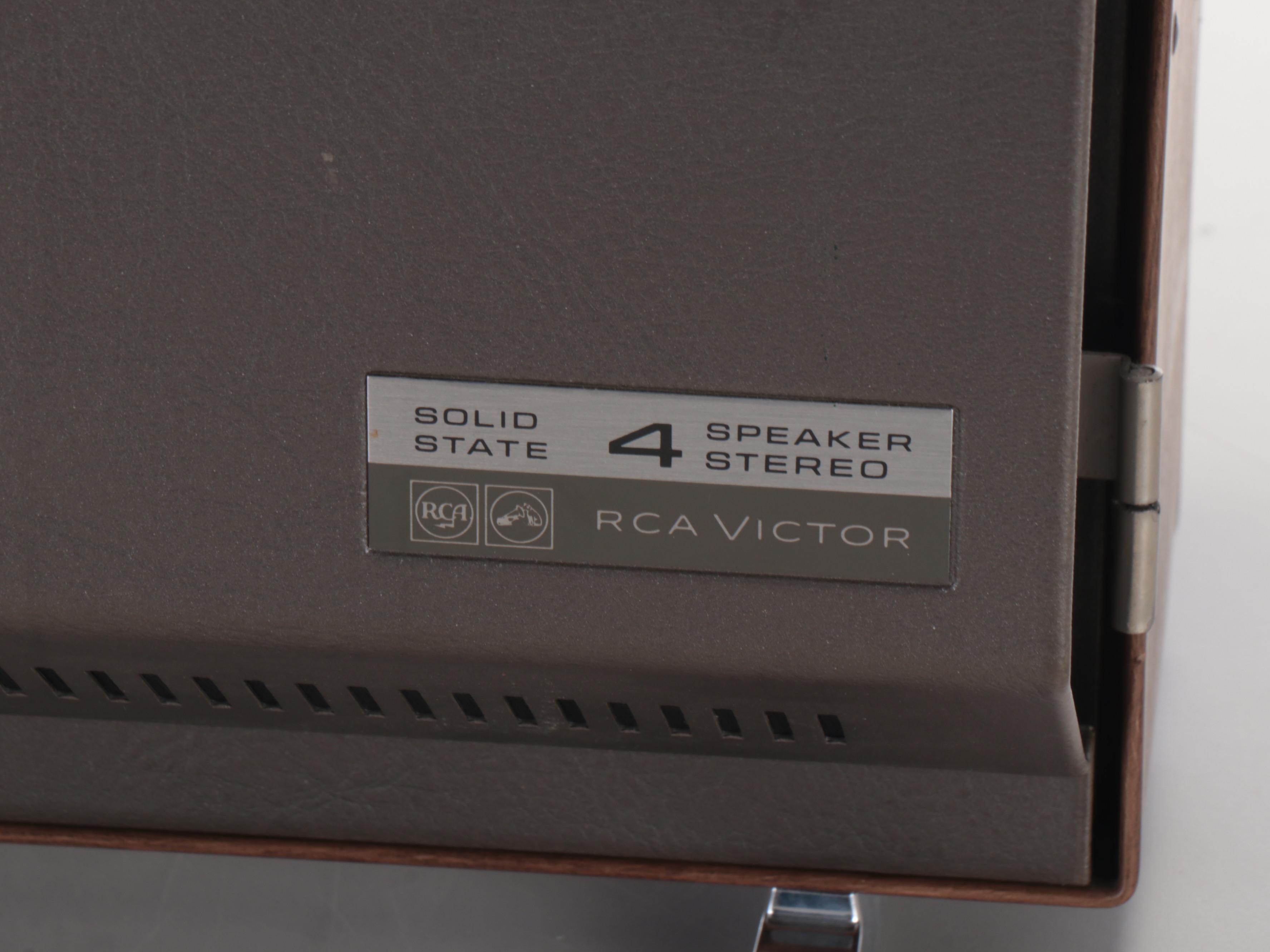 RCA Victor Solid State 4-Speaker Stereo Turntable with Portable Stand