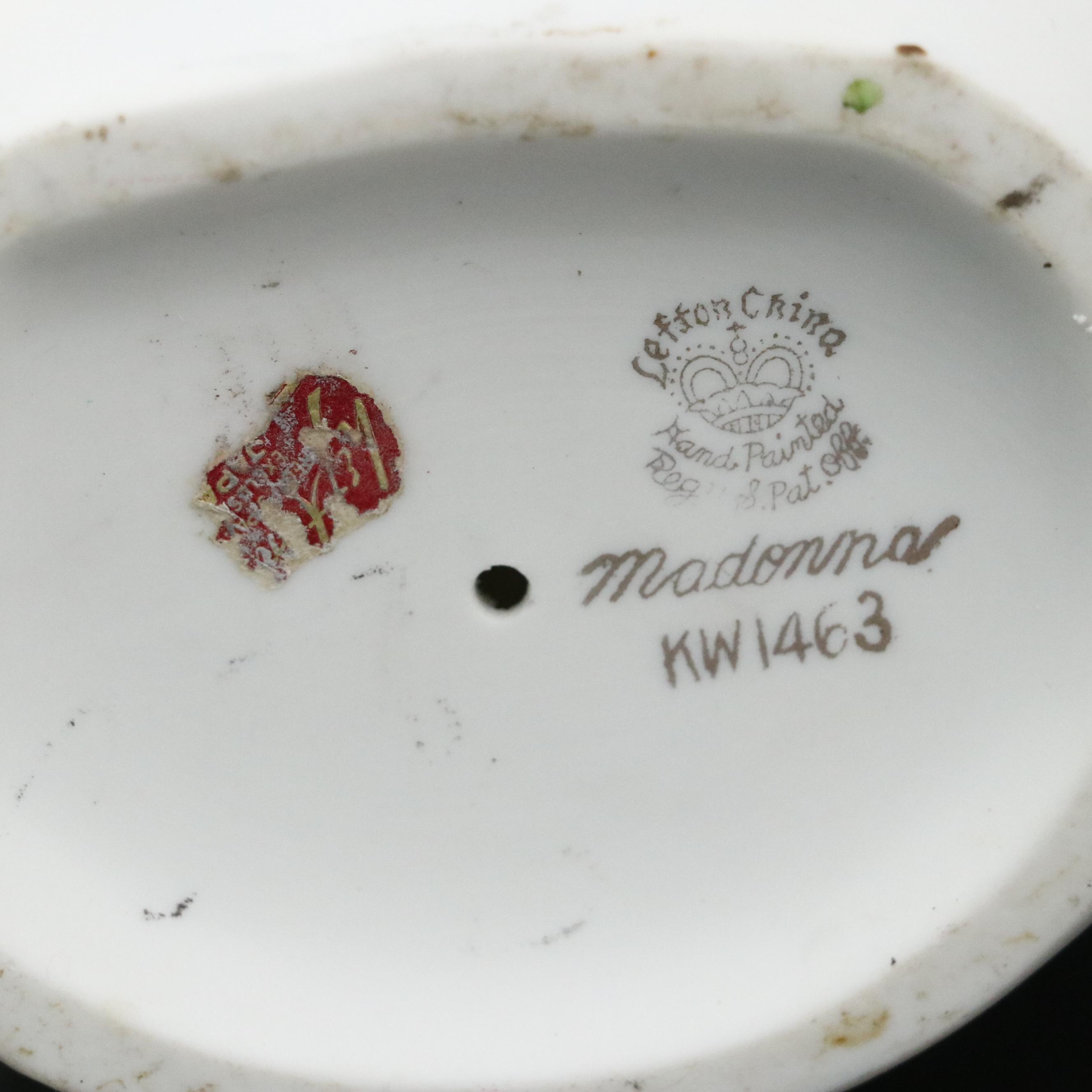 Lefton Bisque Porcelain Madonna with Other Ceramic Nun Head Vase