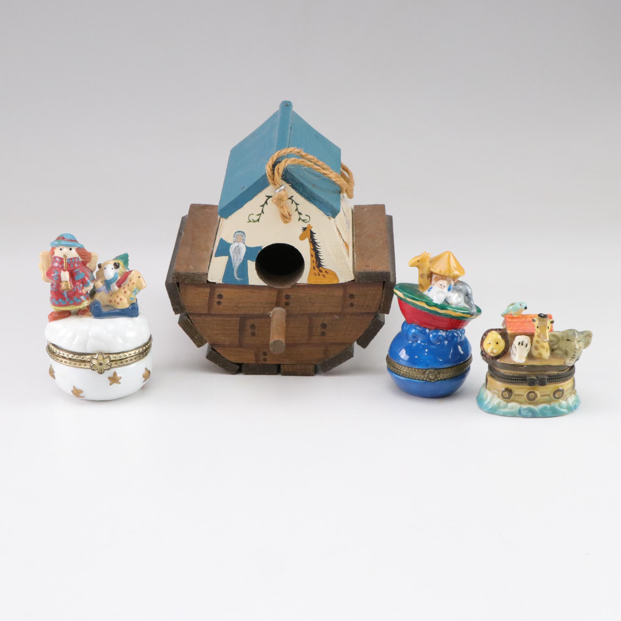 Noah's Ark Themed Bird House and Pill Boxes