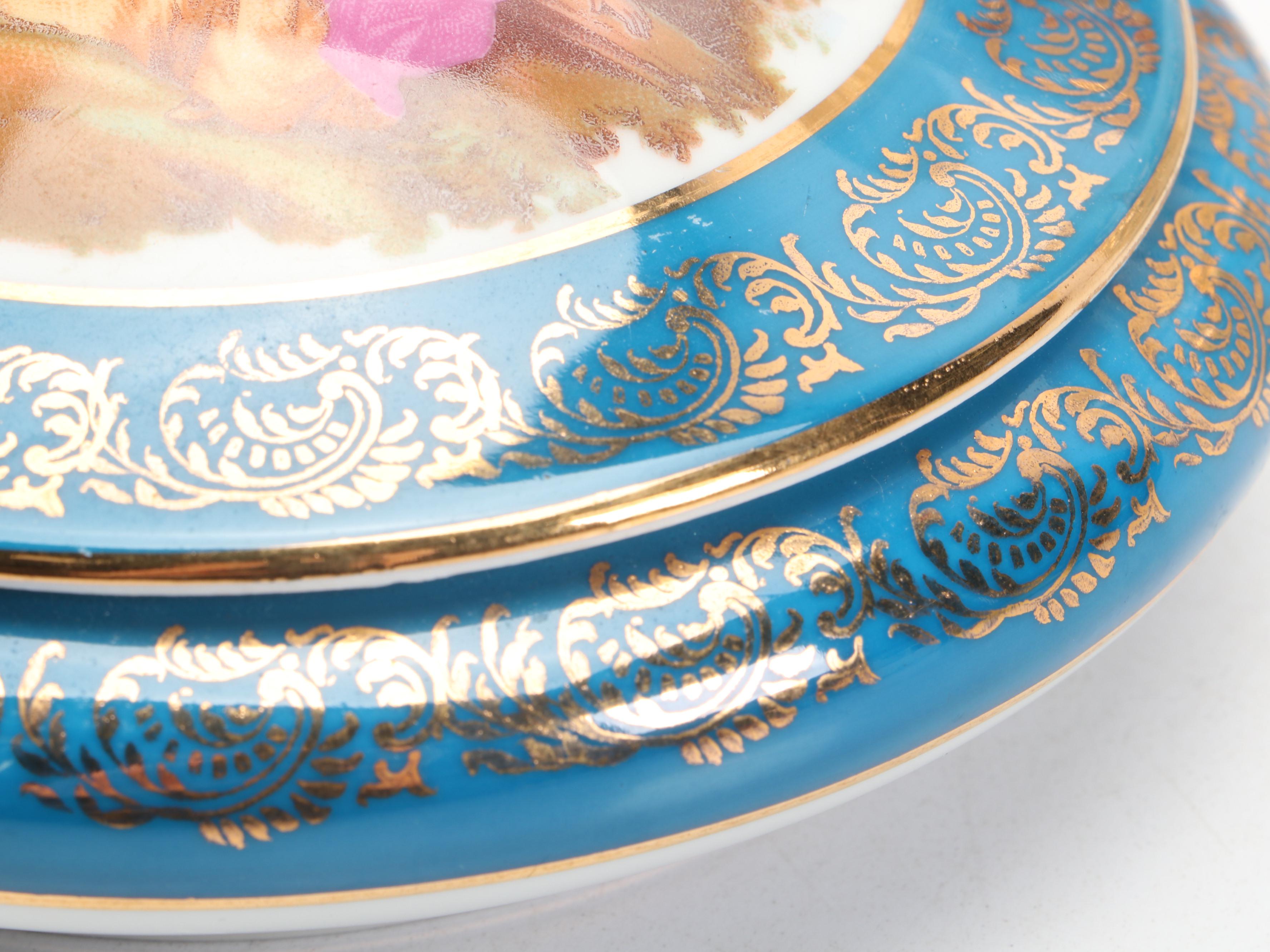 Avalon Faïence Gilt Ceramic Vase with Italian and Other Ceramic Table Décor