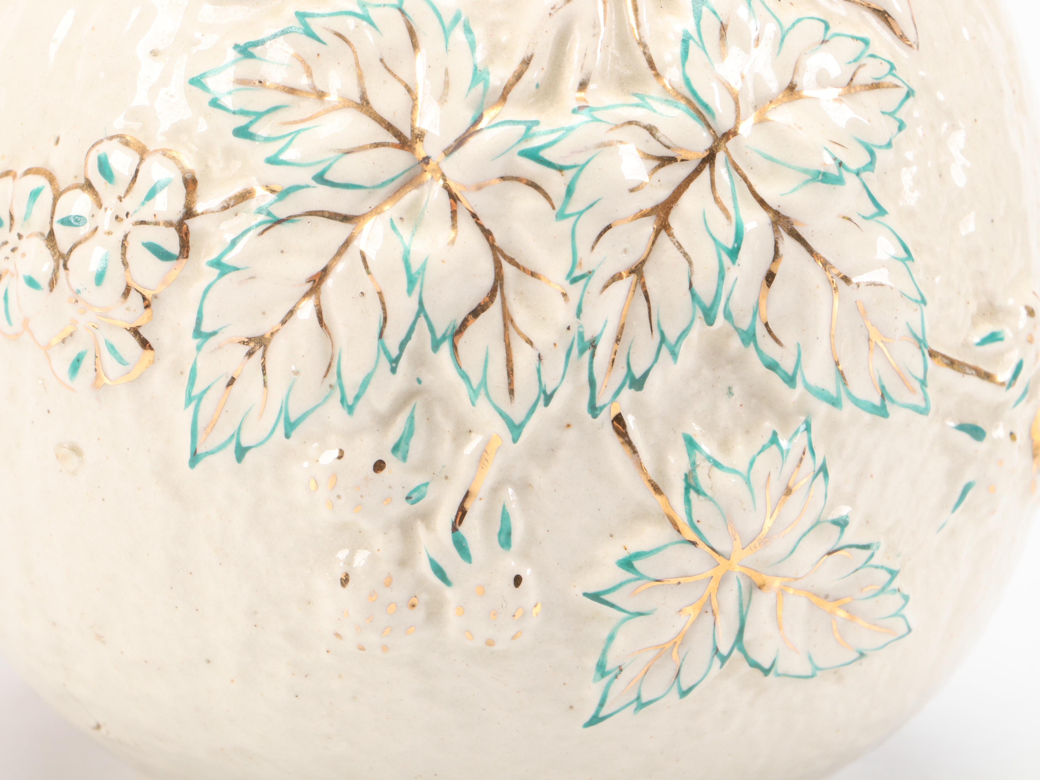 Avalon Faïence Gilt Ceramic Vase with Italian and Other Ceramic Table Décor