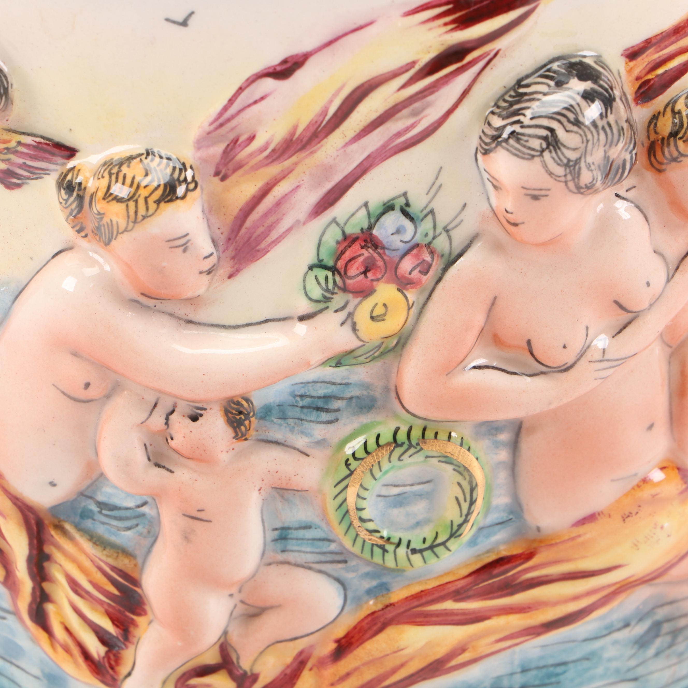 Avalon Faïence Gilt Ceramic Vase with Italian and Other Ceramic Table Décor