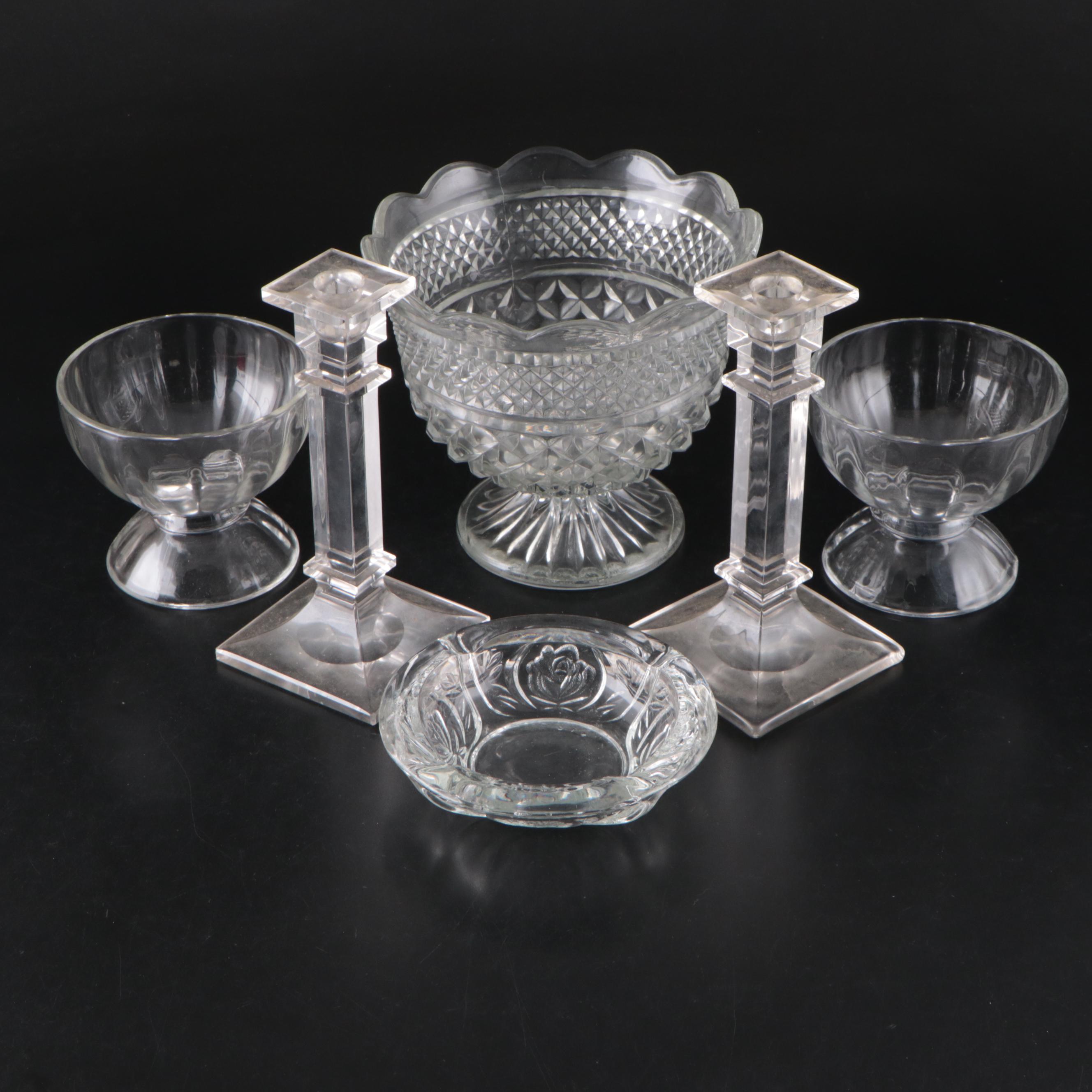 Anchor Hocking "Wexford" Glass Centerpiece with More Glass Table Décor