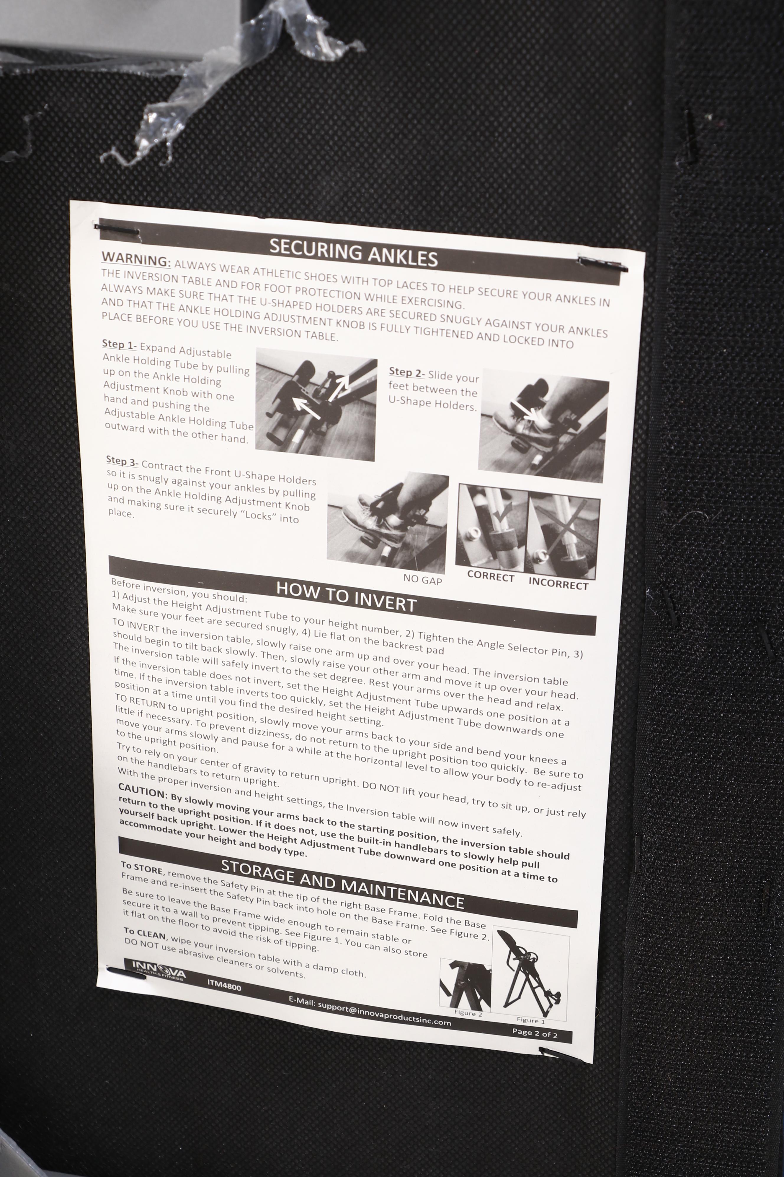 Innova "ITM4800" Inversion Table