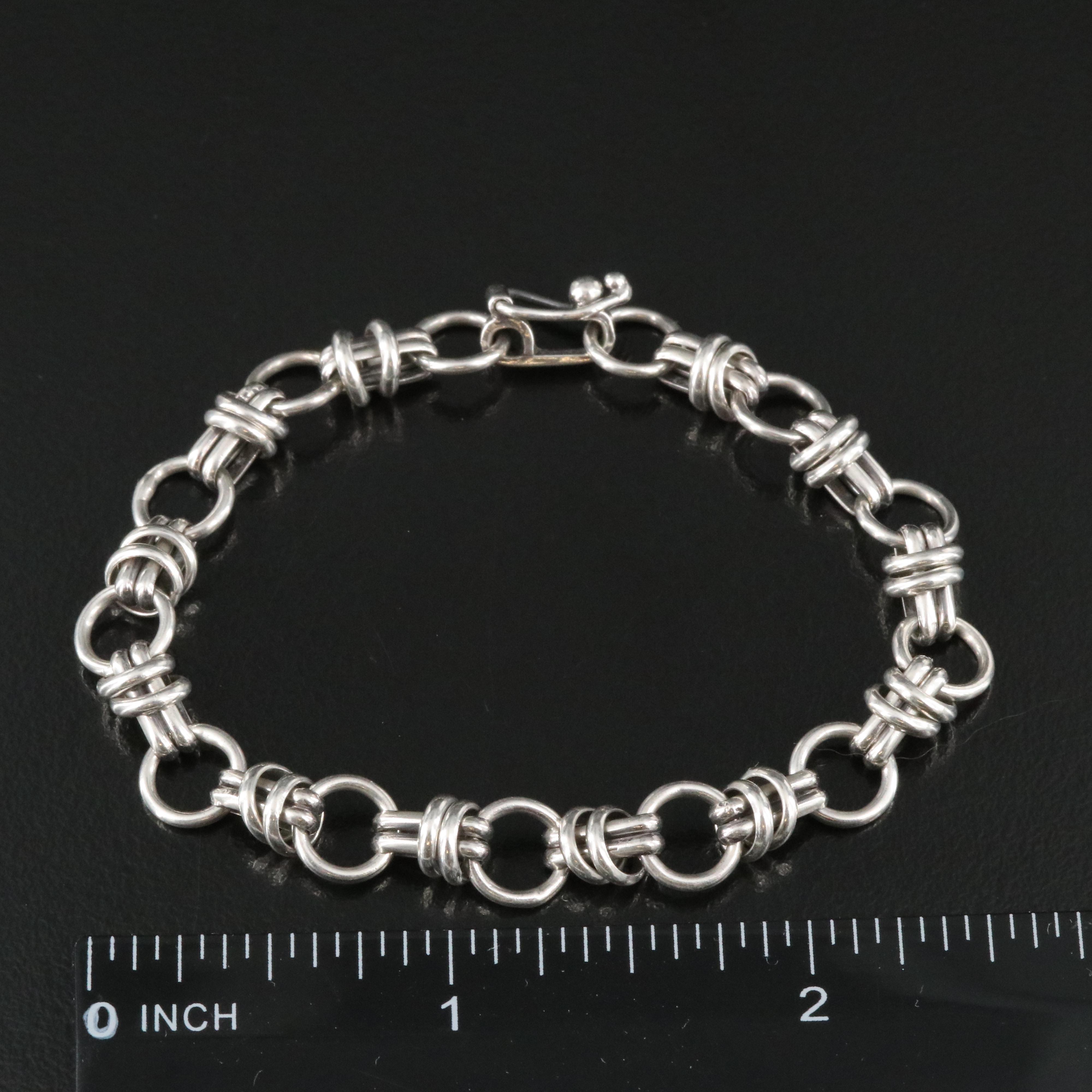 Sterling Fancy Link Bracelet