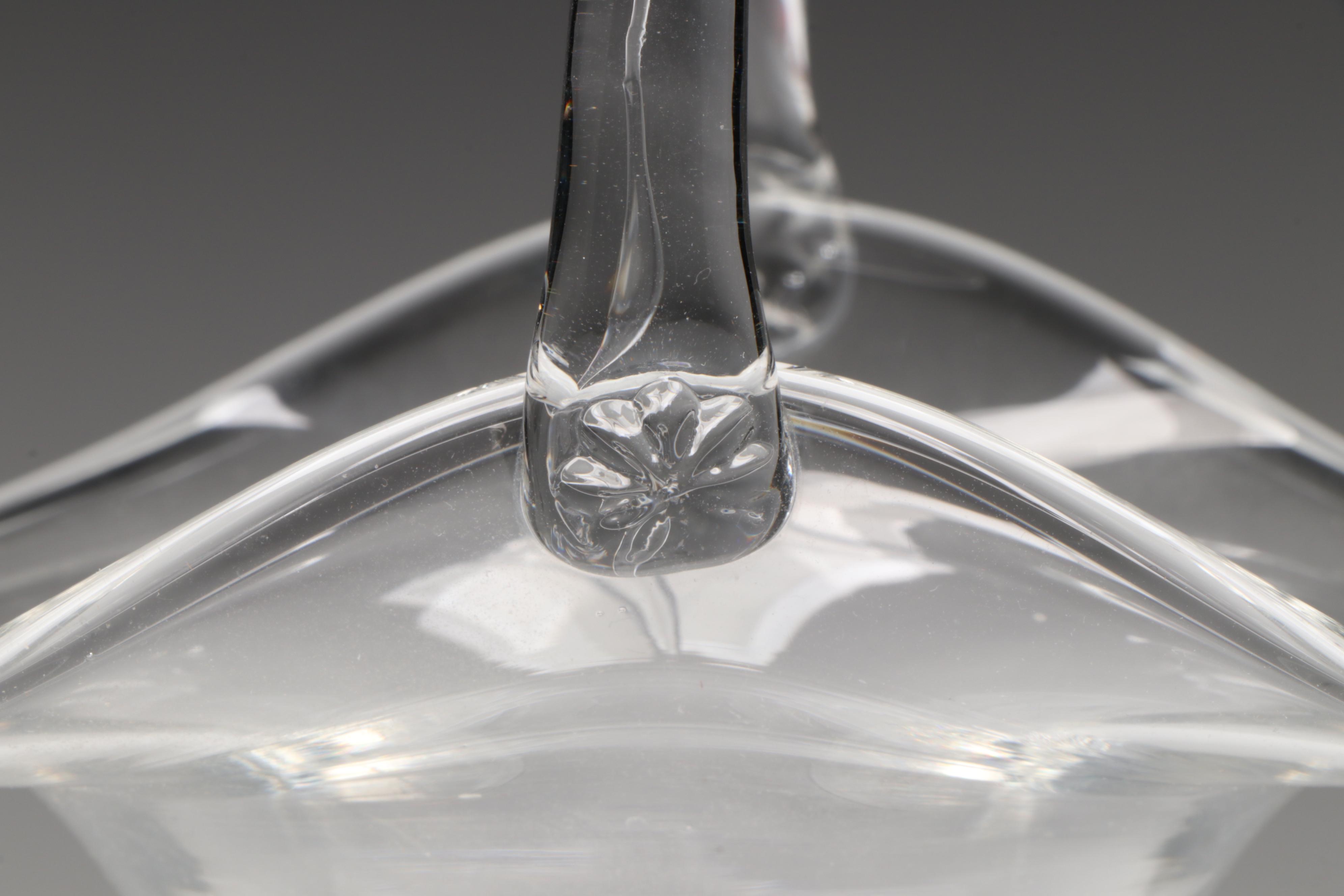 Heisey Glass "Lariat" Basket Vases with Other Glass Candy Dishes and Bells