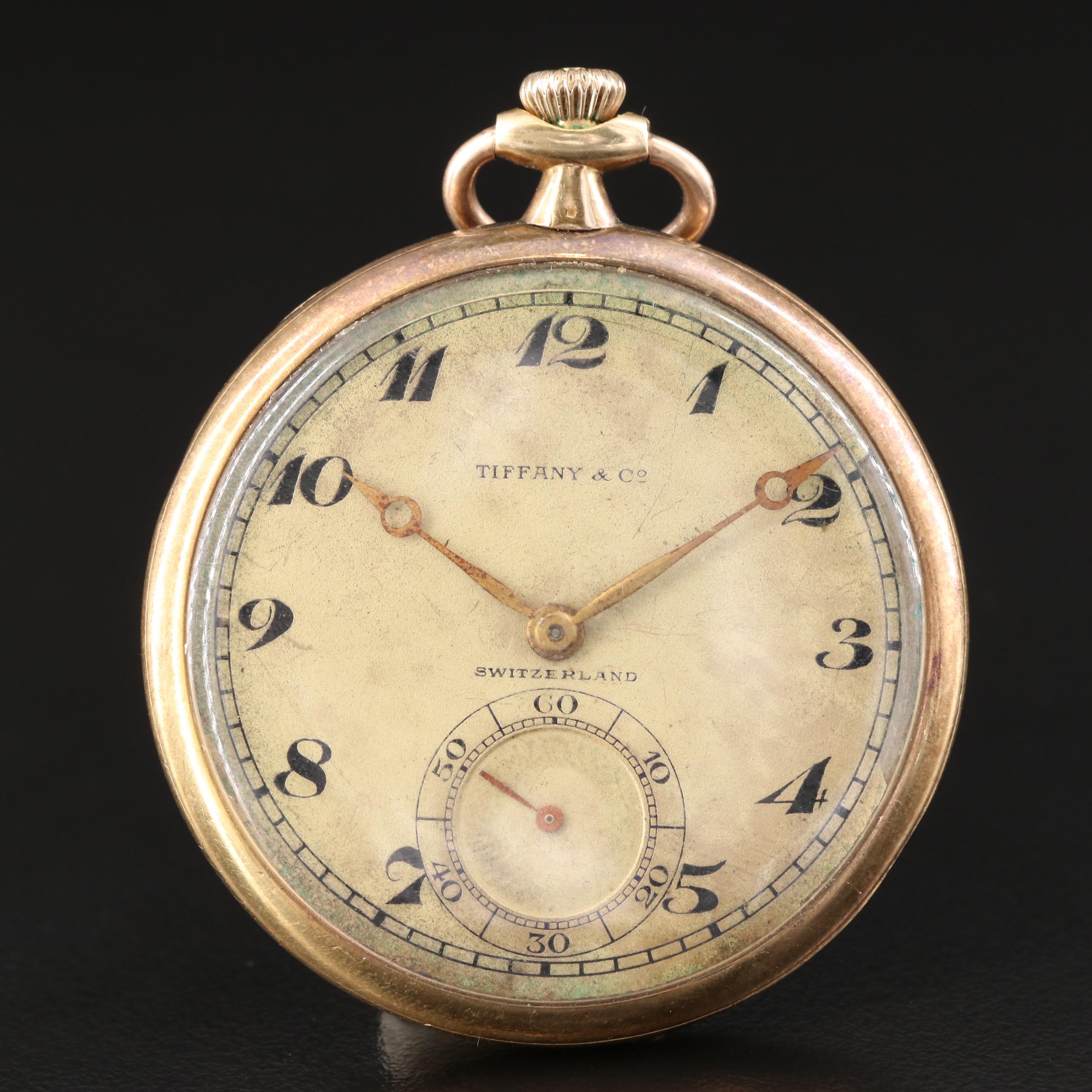 Antique 18K Tiffany and Co. Switzerland Pocket Watch