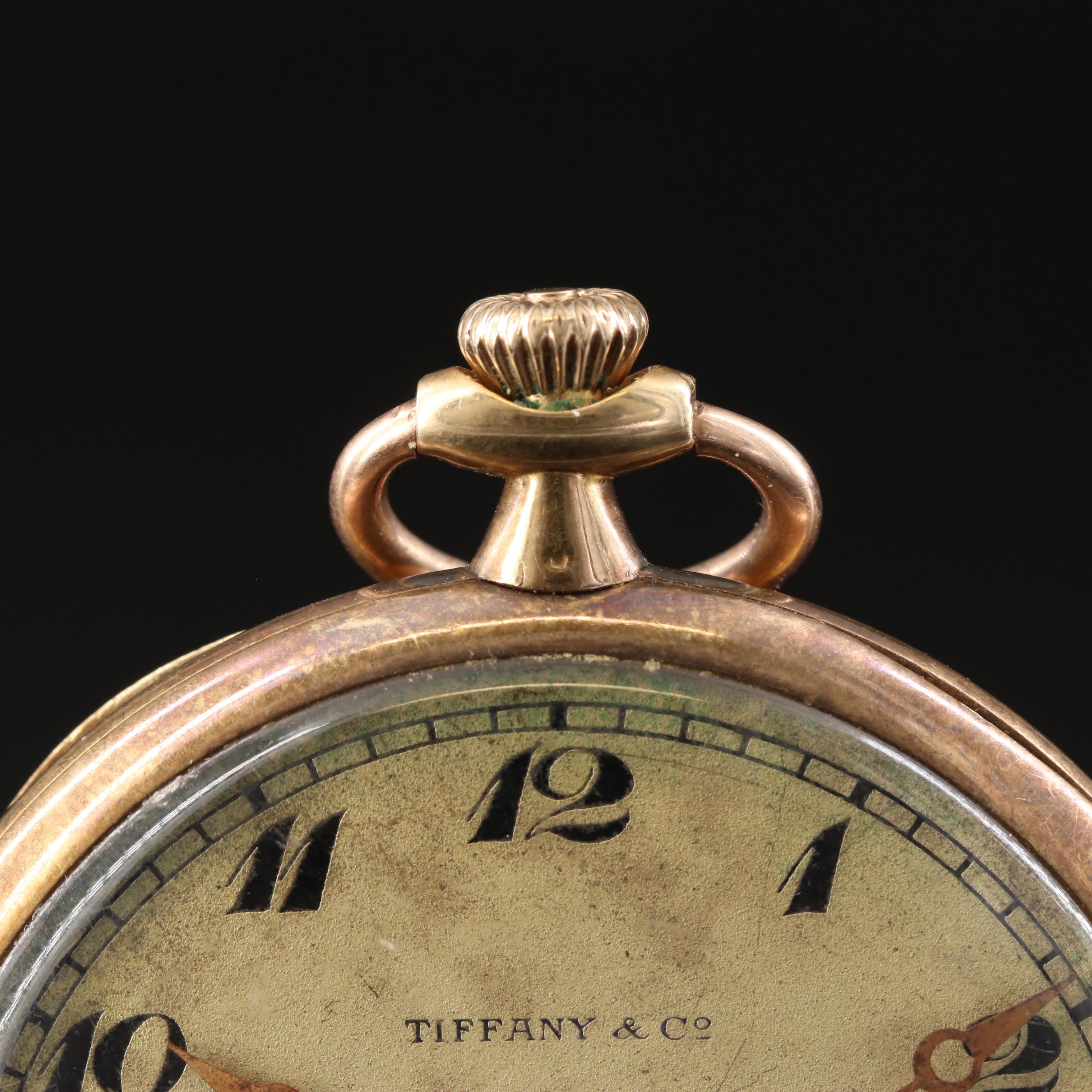 Antique 18K Tiffany and Co. Switzerland Pocket Watch