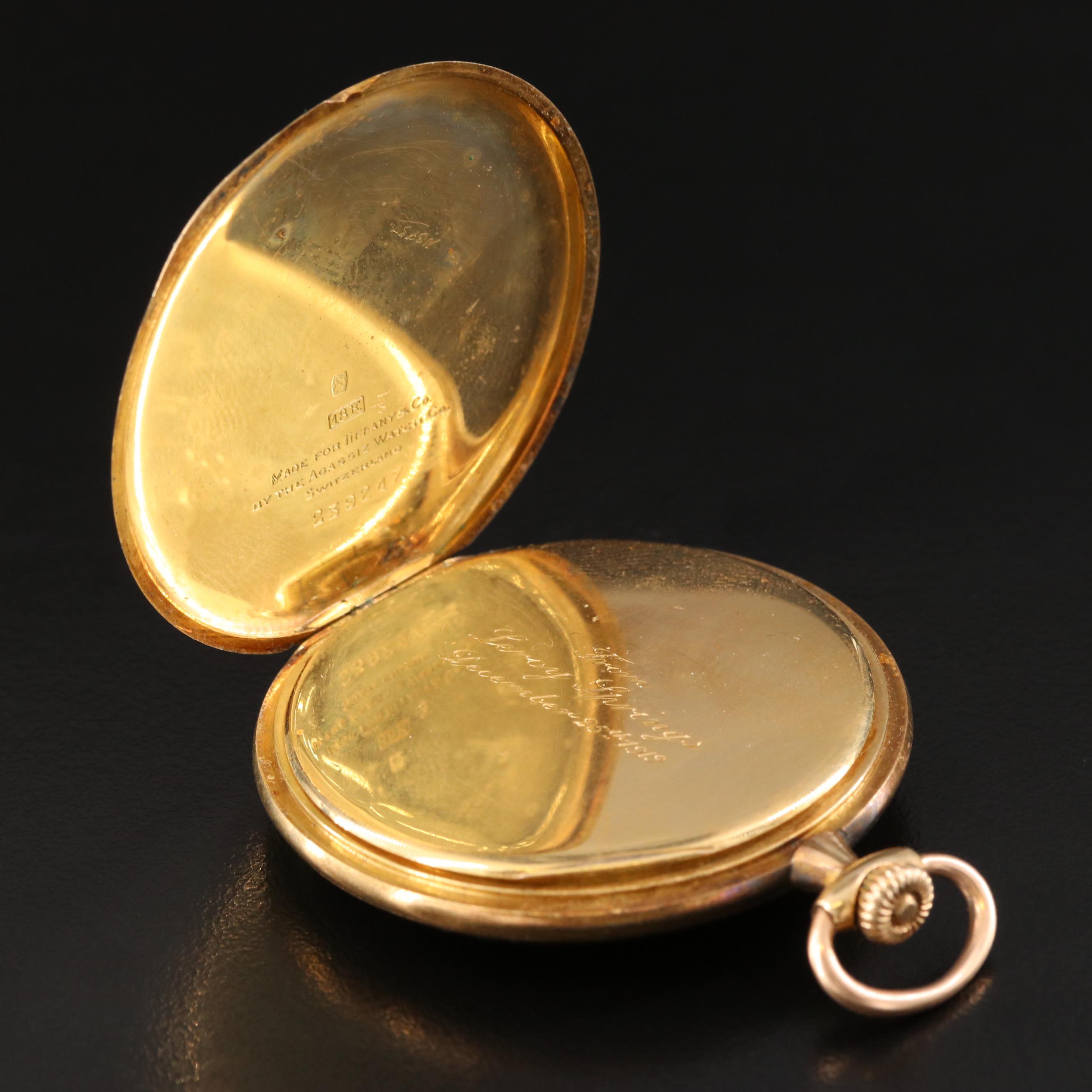 Antique 18K Tiffany and Co. Switzerland Pocket Watch