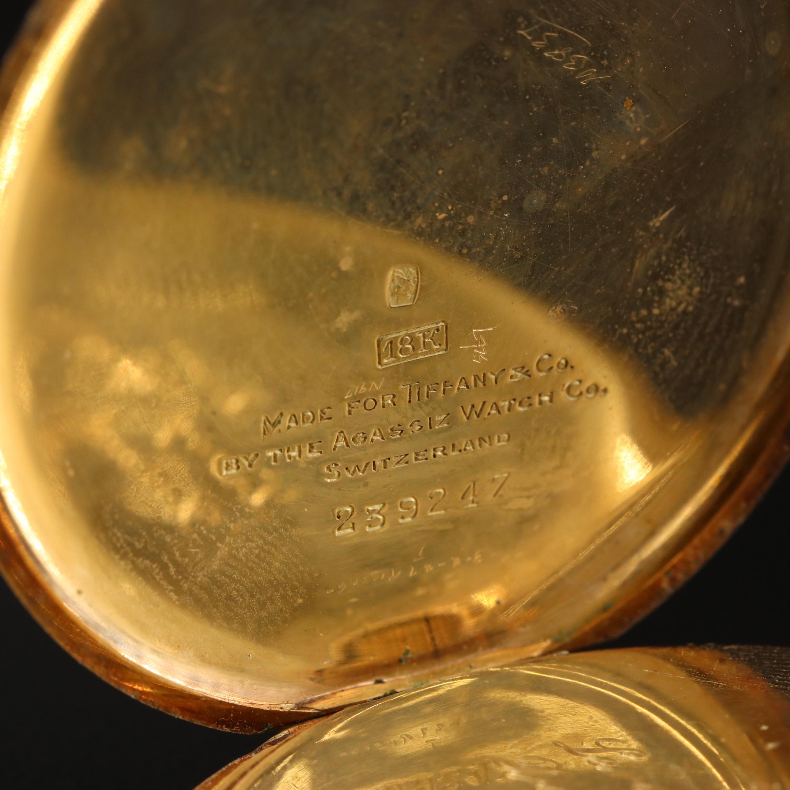 Antique 18K Tiffany and Co. Switzerland Pocket Watch