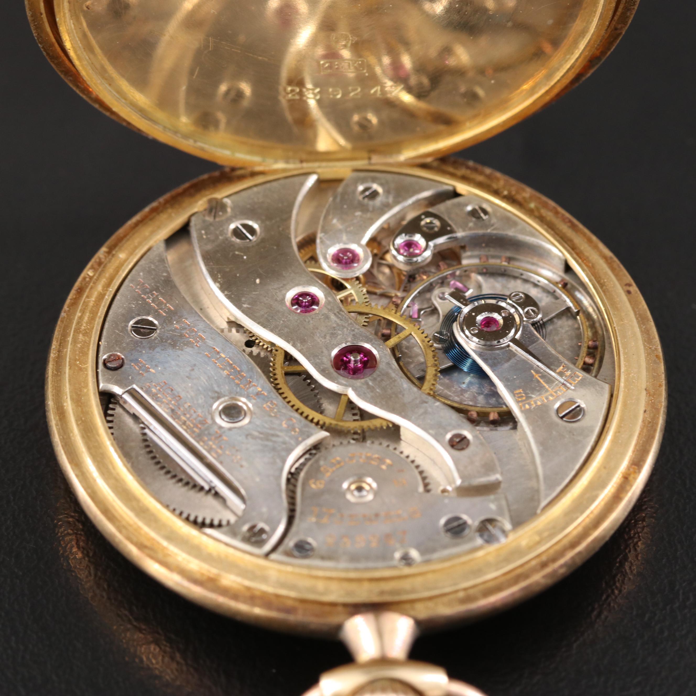 Antique 18K Tiffany and Co. Switzerland Pocket Watch