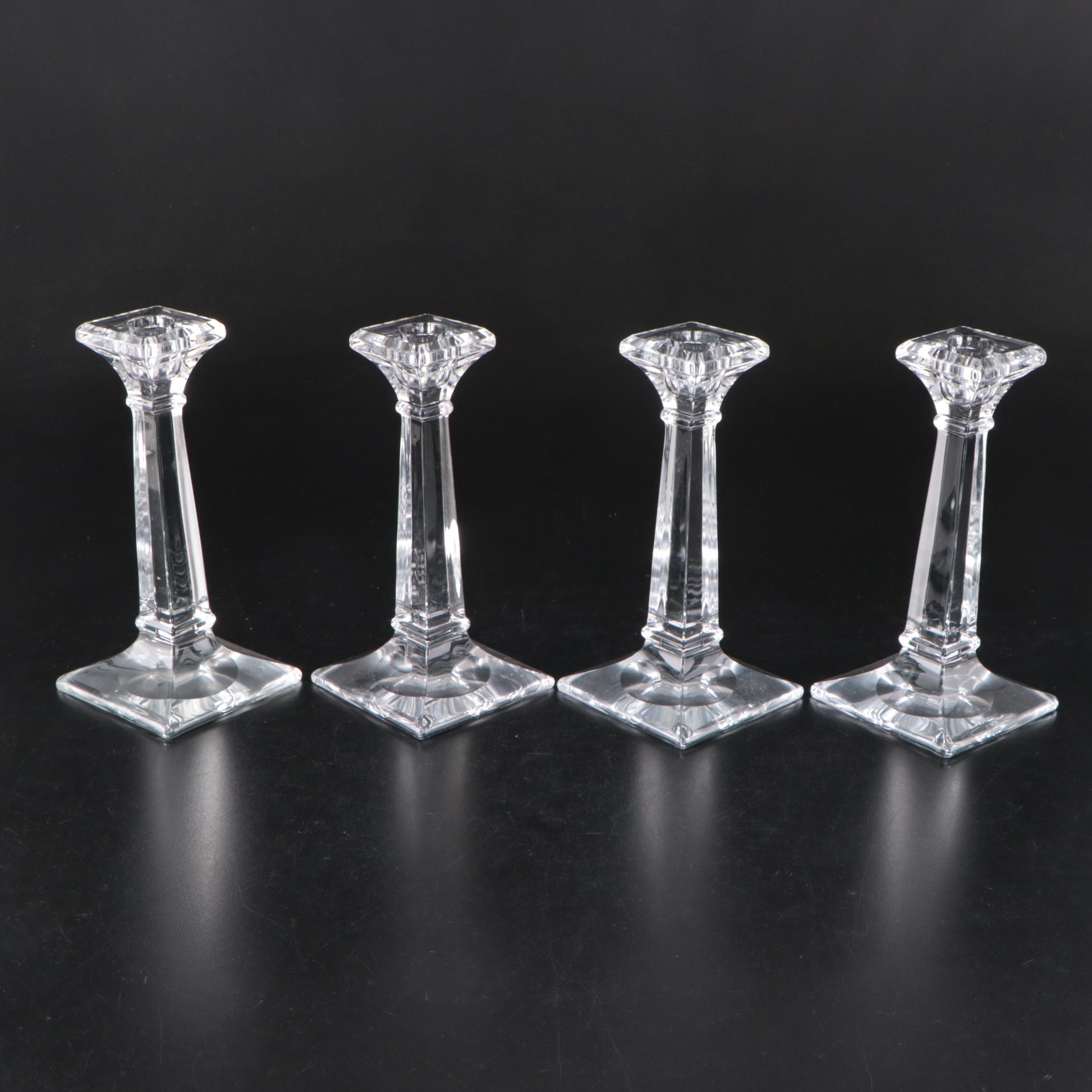 Heisey "Aristocrat" Glass Candlesticks