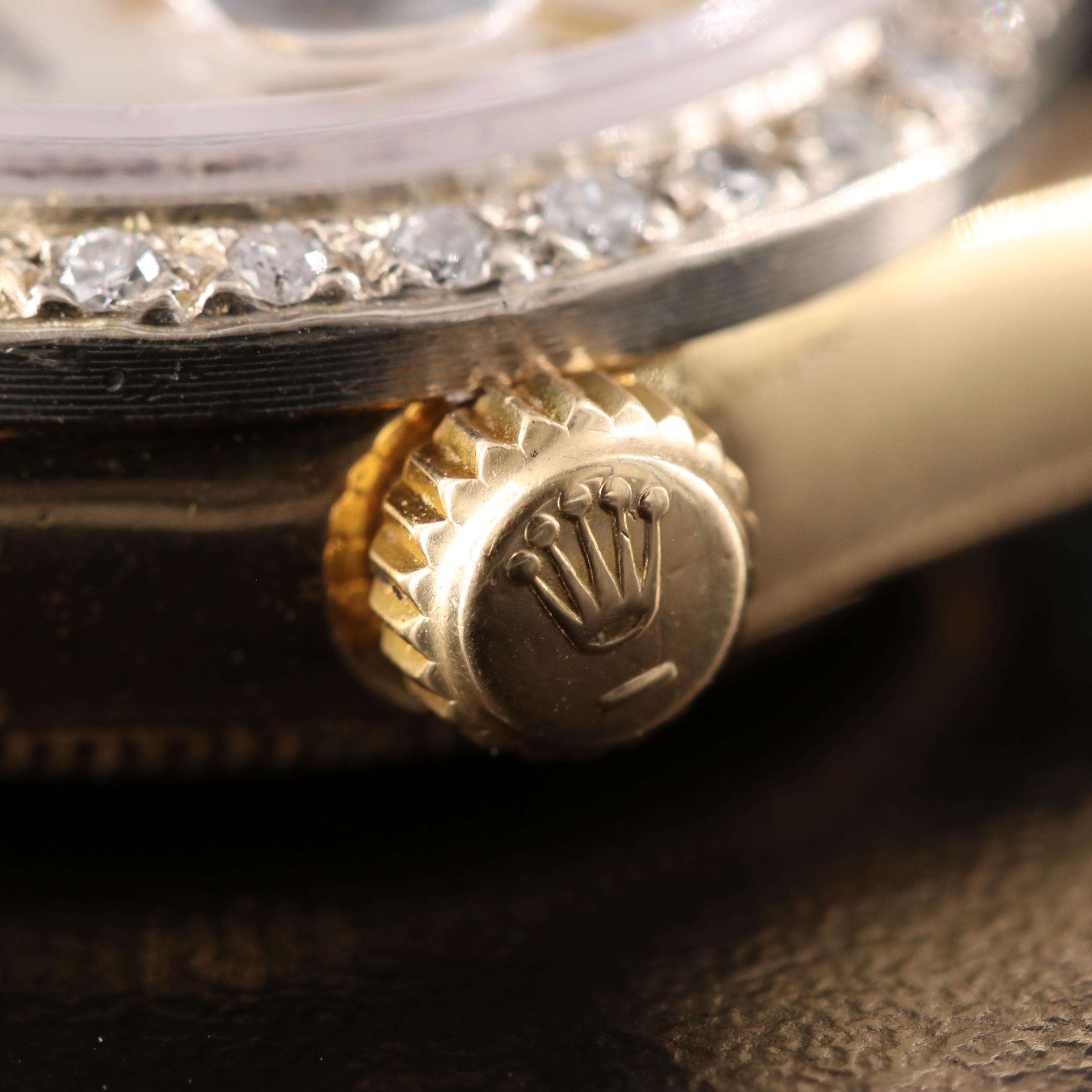 1975 Rolex Datejust 6917 Custom Diamond Automatic Watch
