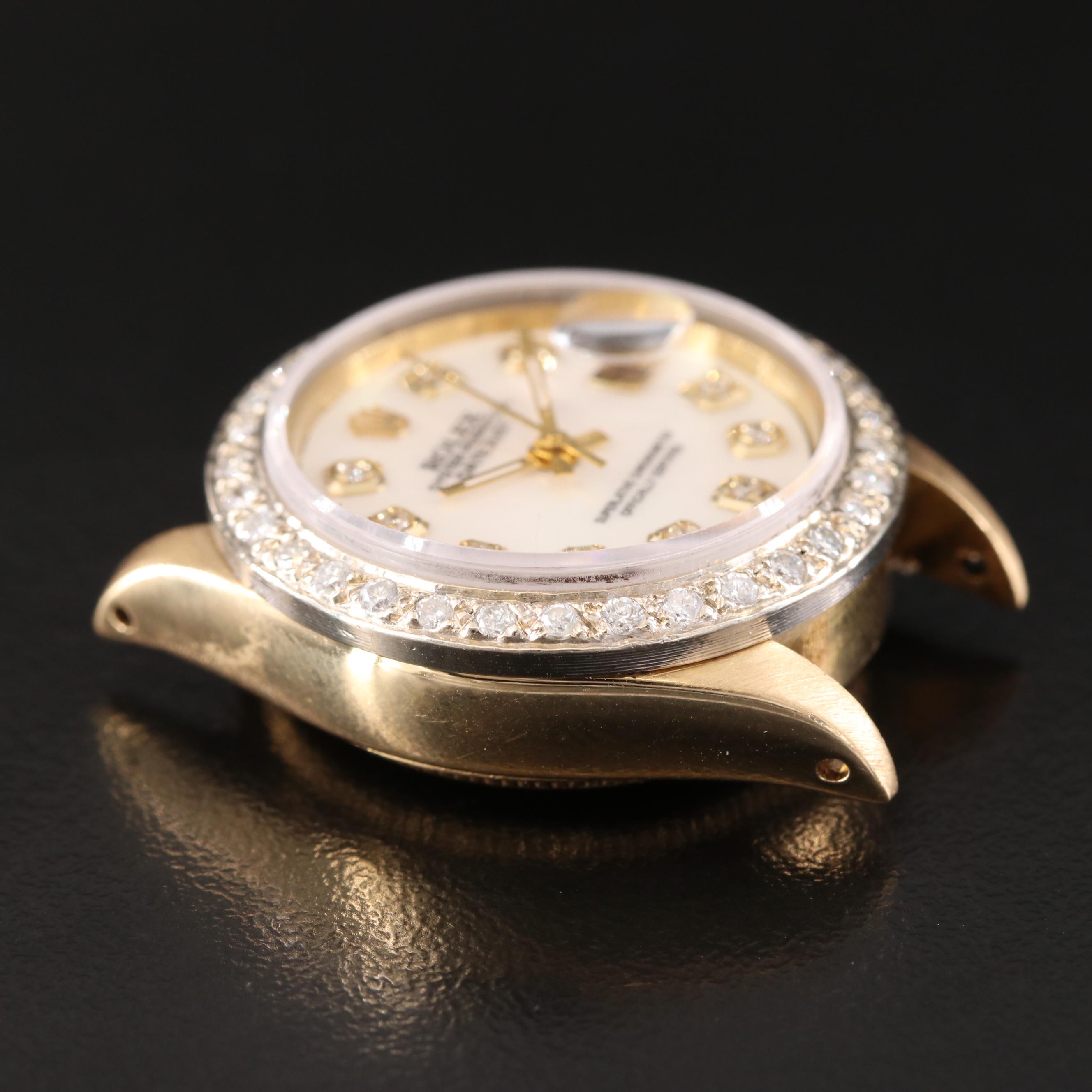 1975 Rolex Datejust 6917 Custom Diamond Automatic Watch