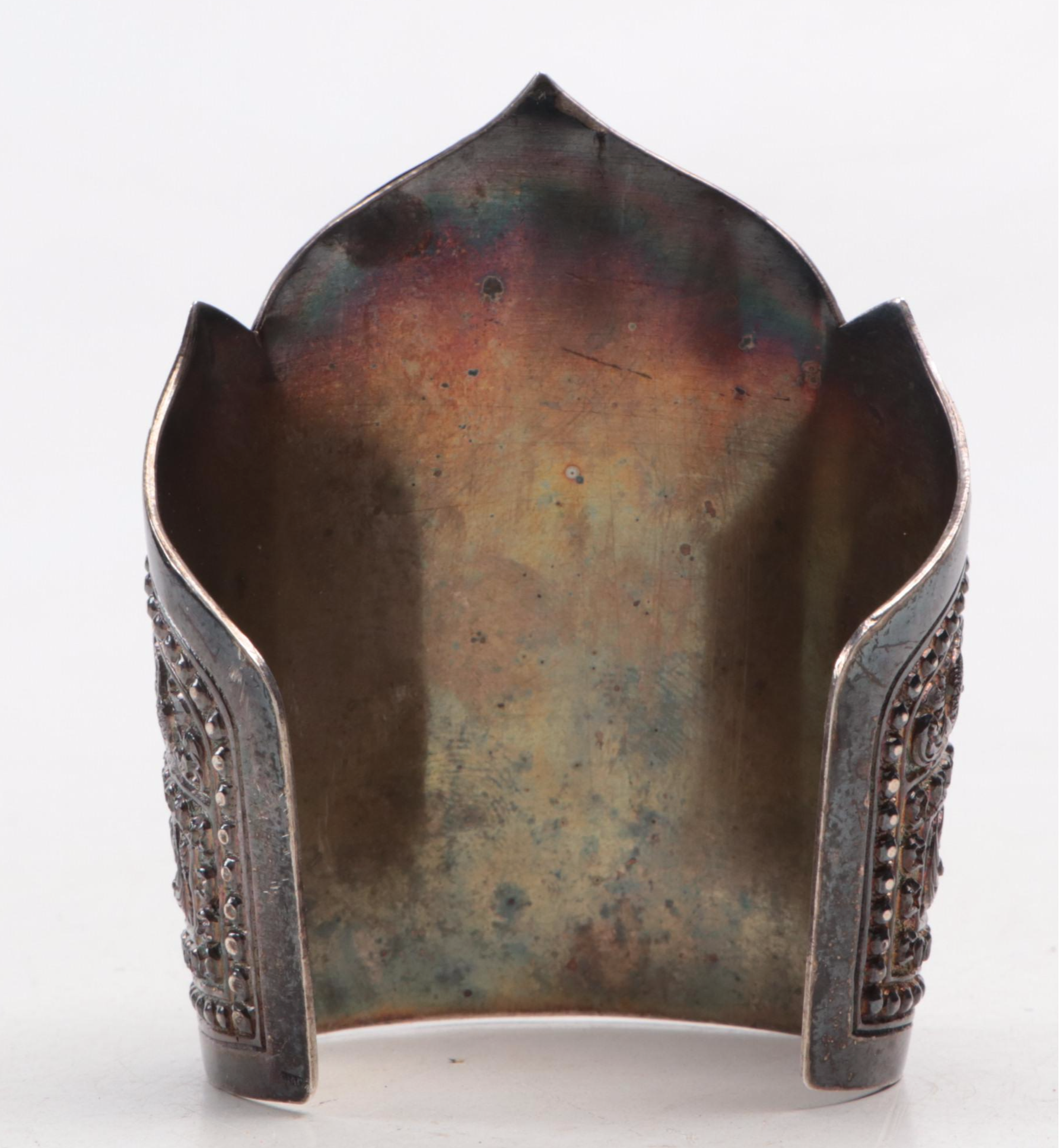 Chinese Dolls with Ceramic Budai Figurine, Display Base, Fan & Silver Plate Cuff