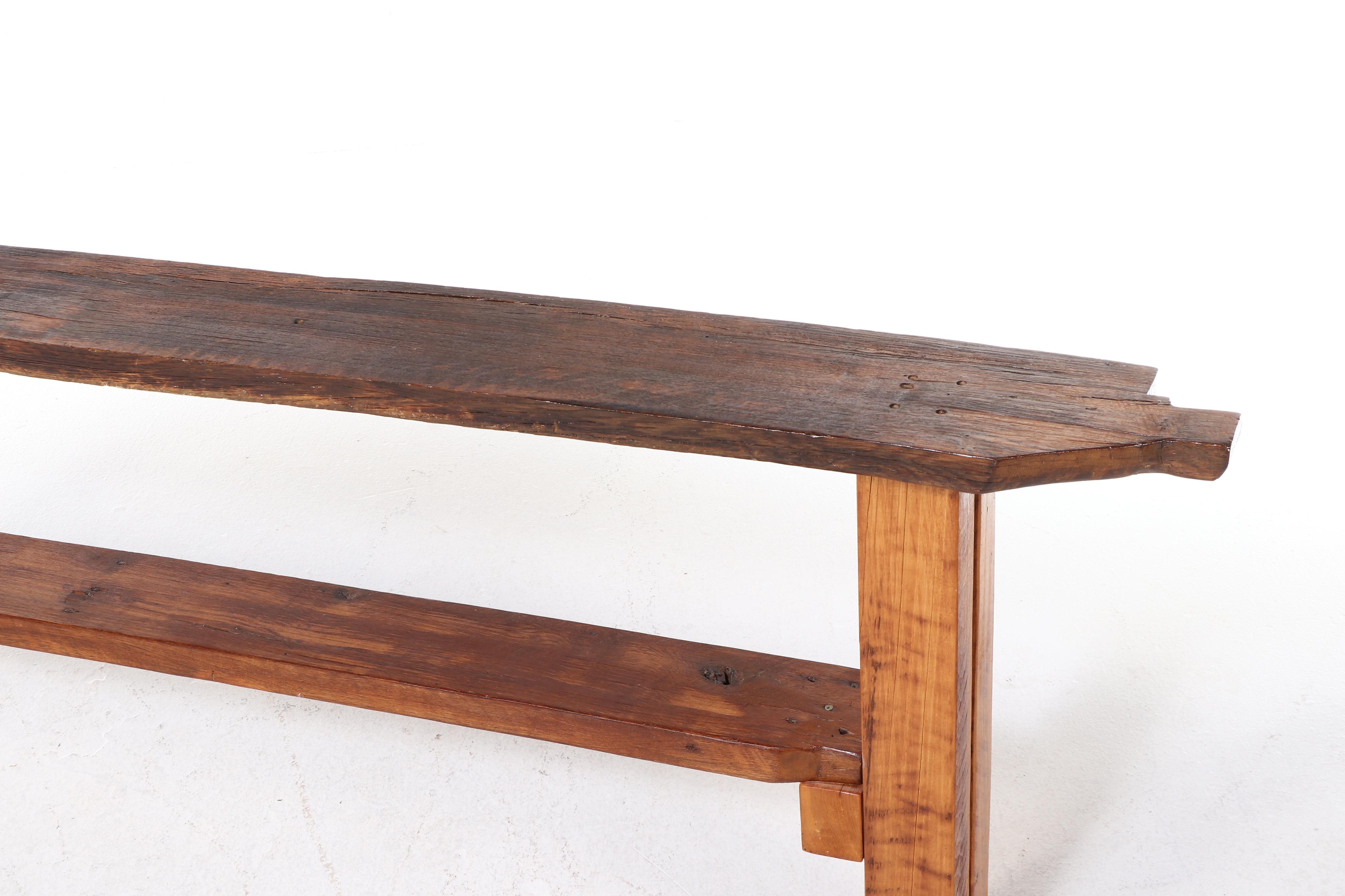 Primitive Style Wooden Narrow Table or Bench