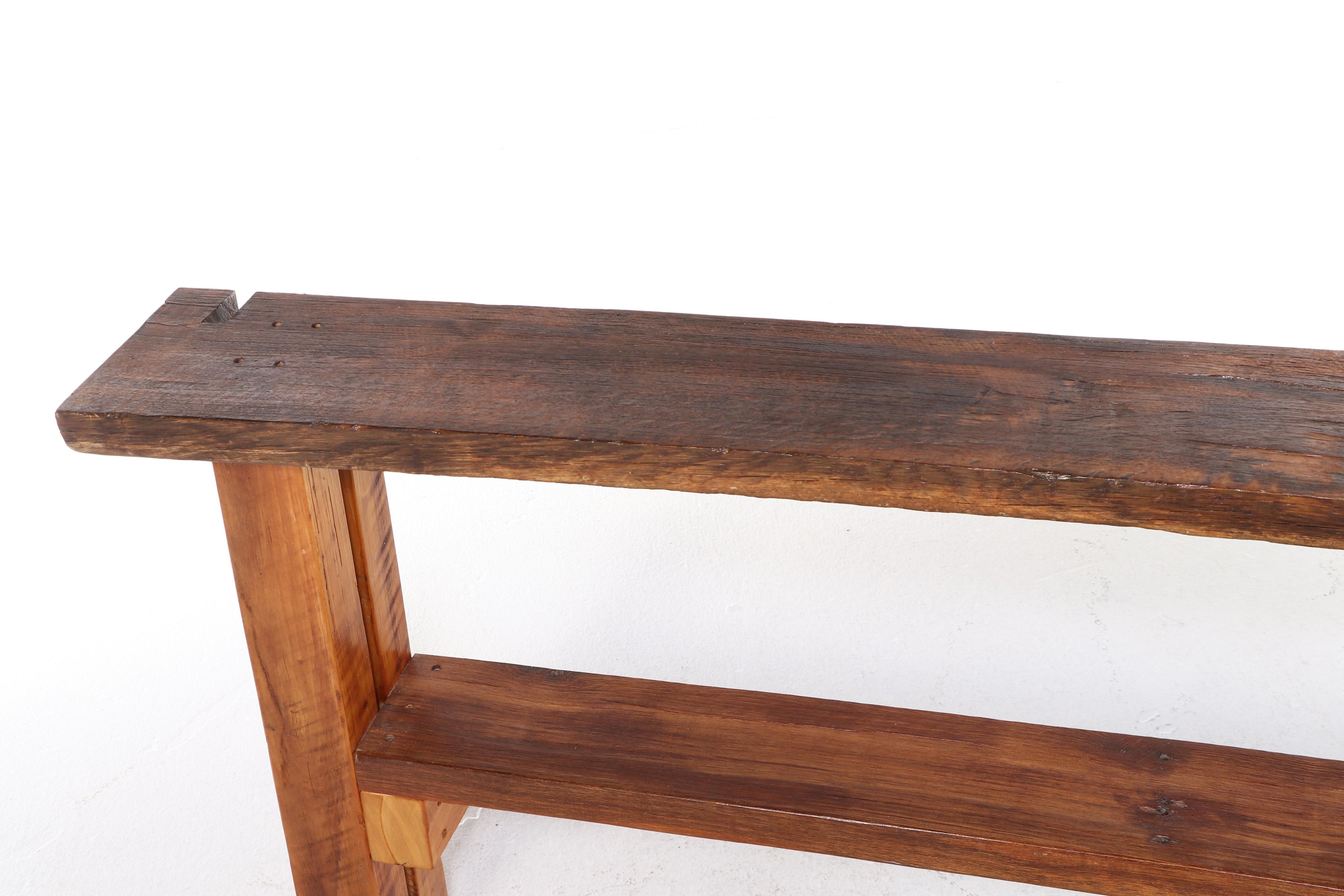 Primitive Style Wooden Narrow Table or Bench